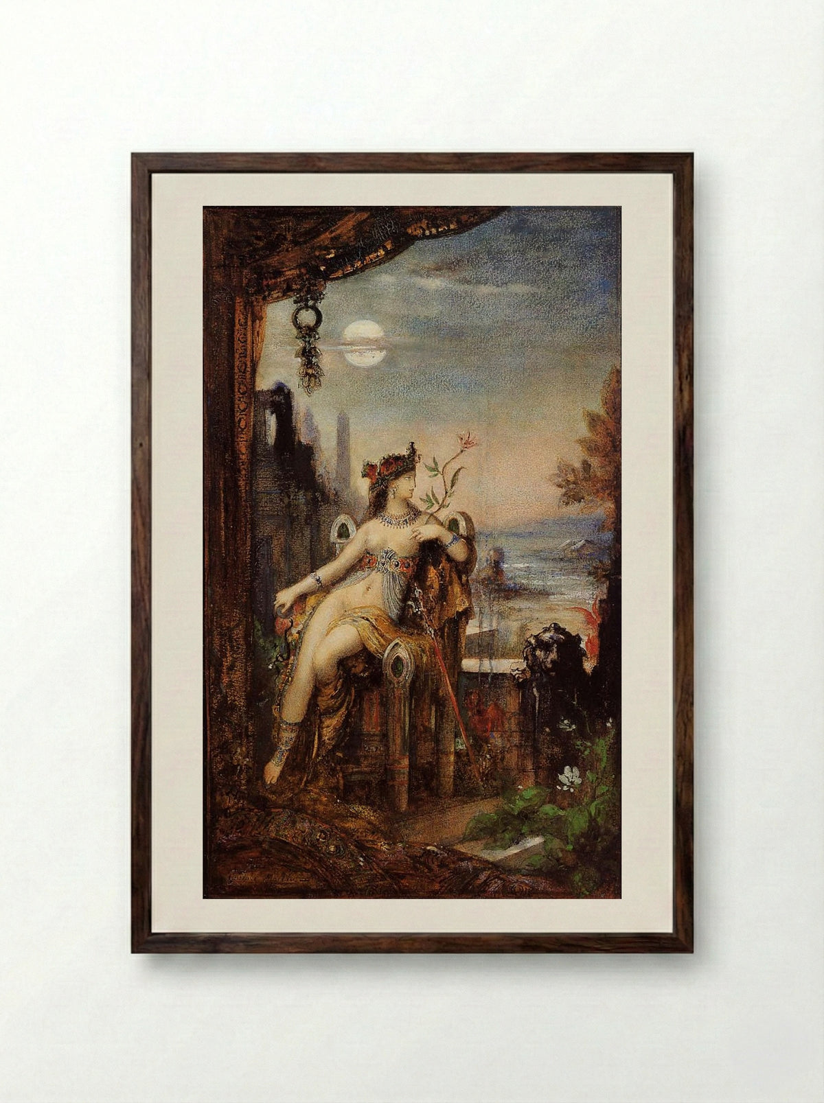 Cleopatra - Gustave Moreau - Framed Print Dark Wood