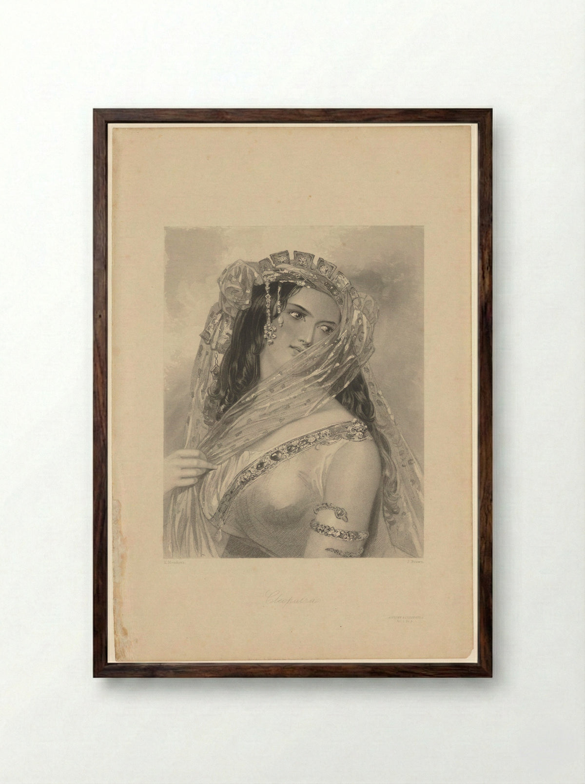 Cleopatra - David Bogue - Framed Print Dark Wood