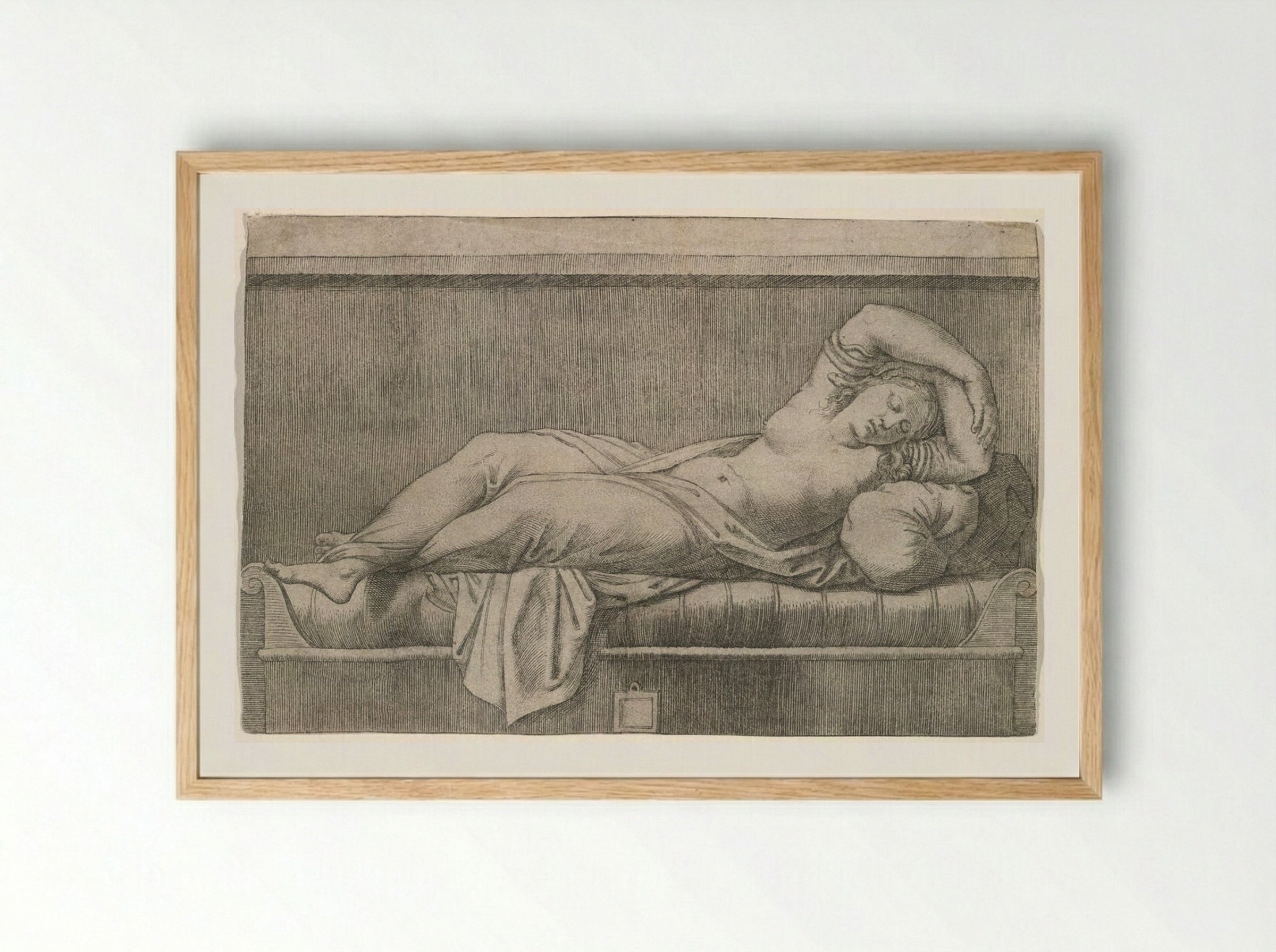 Cleopatra - Marcantonio Raimondi - Framed Print Wood