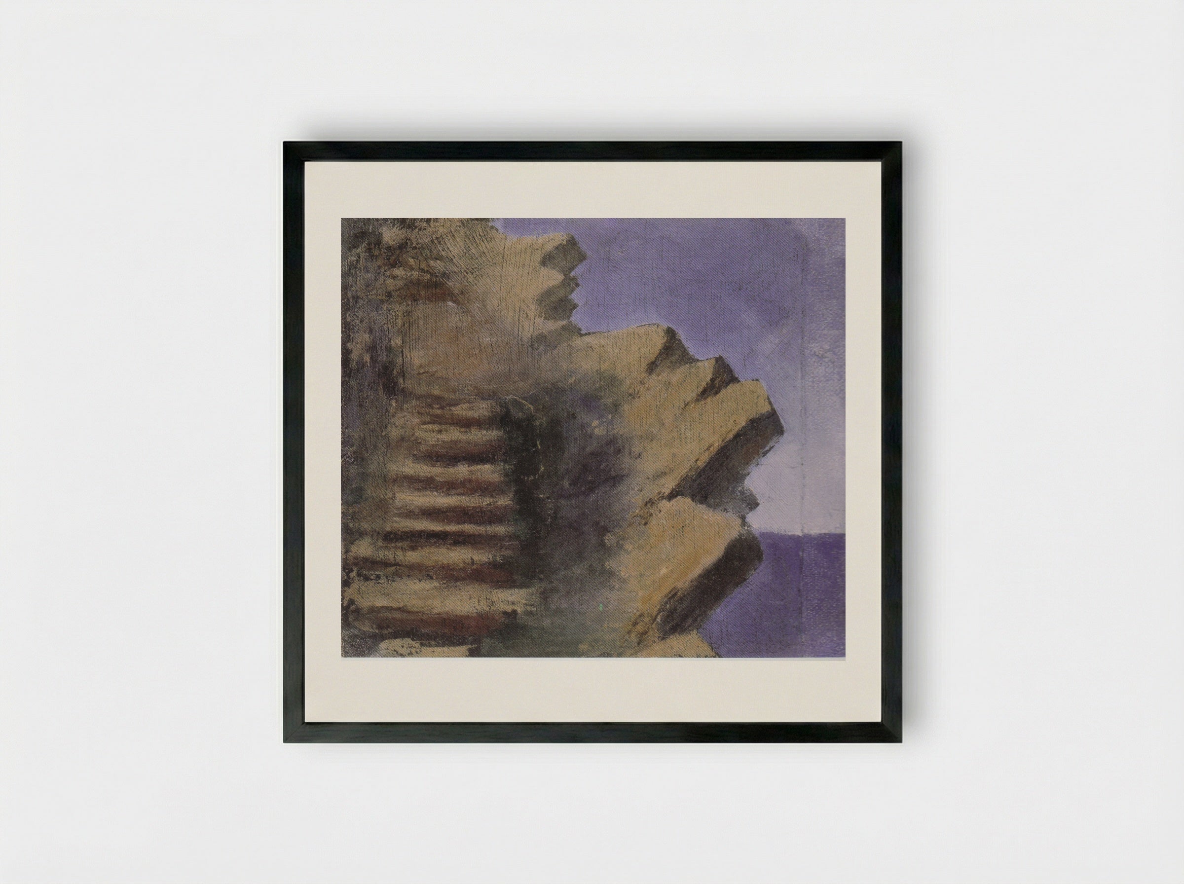 Cliff at the Seaside - Mikalojus Konstantinas Čiurlionis - Framed Print Black