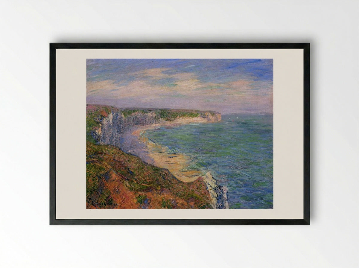 Cliffs at Fecamp in Normandy - Gustave Loiseau - Framed Print Black