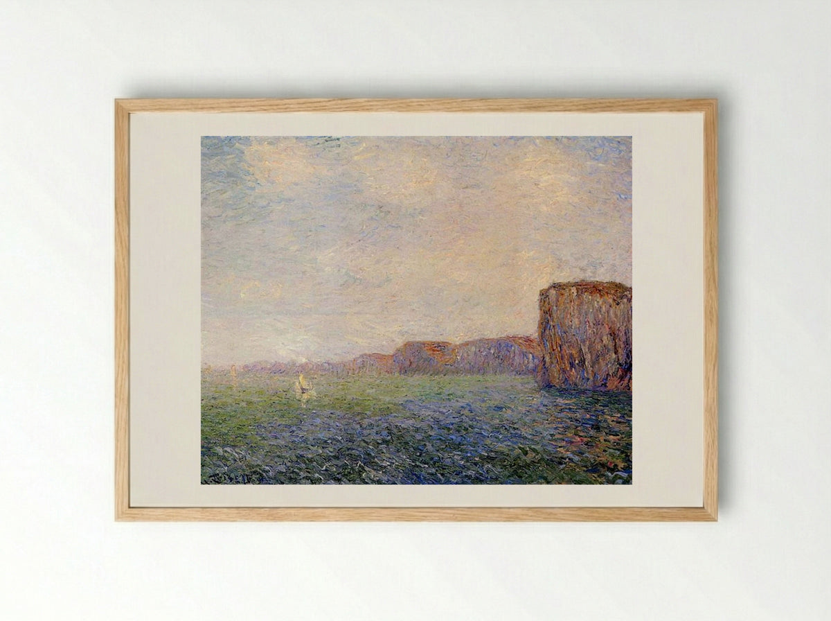 Cliffs by the Sea - Gustave Loiseau - Framed Print Wood
