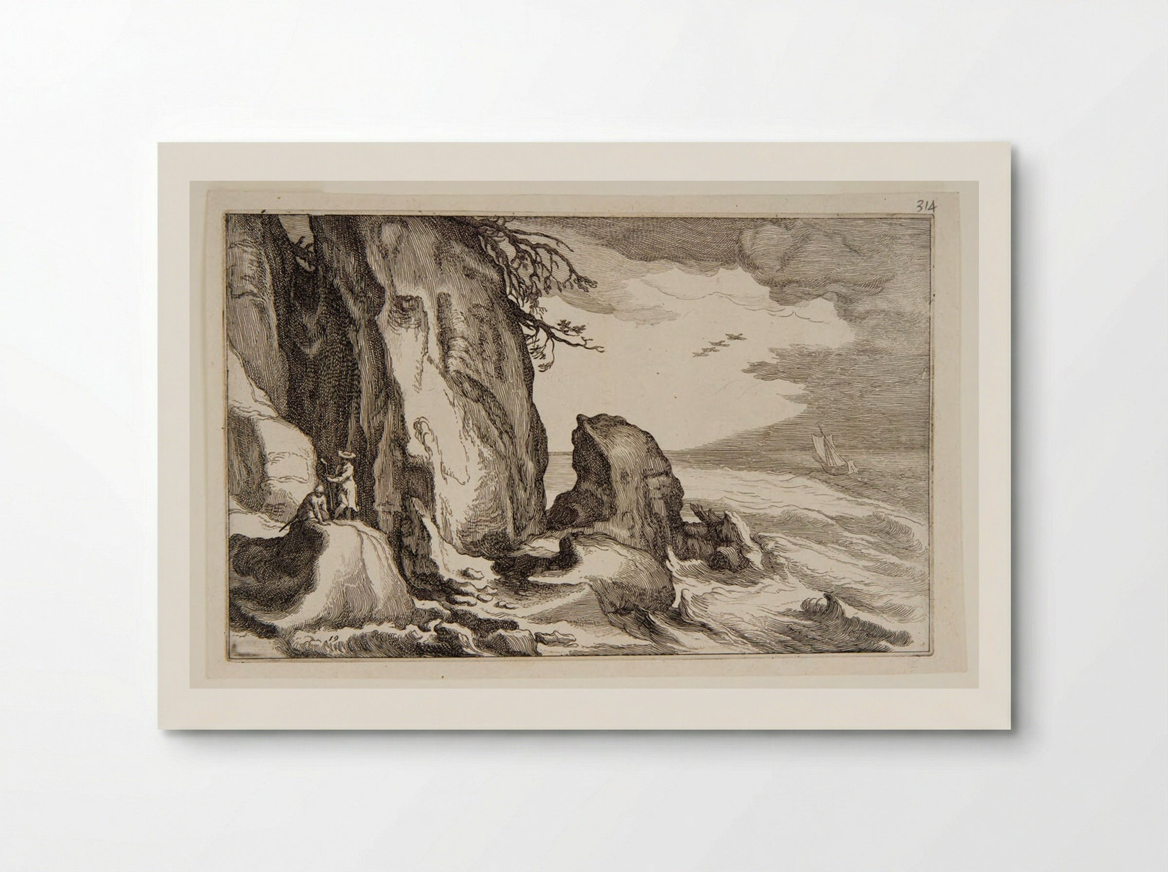 Cliffs by the Sea - Boetius Adamsz. Bolswert - Poster