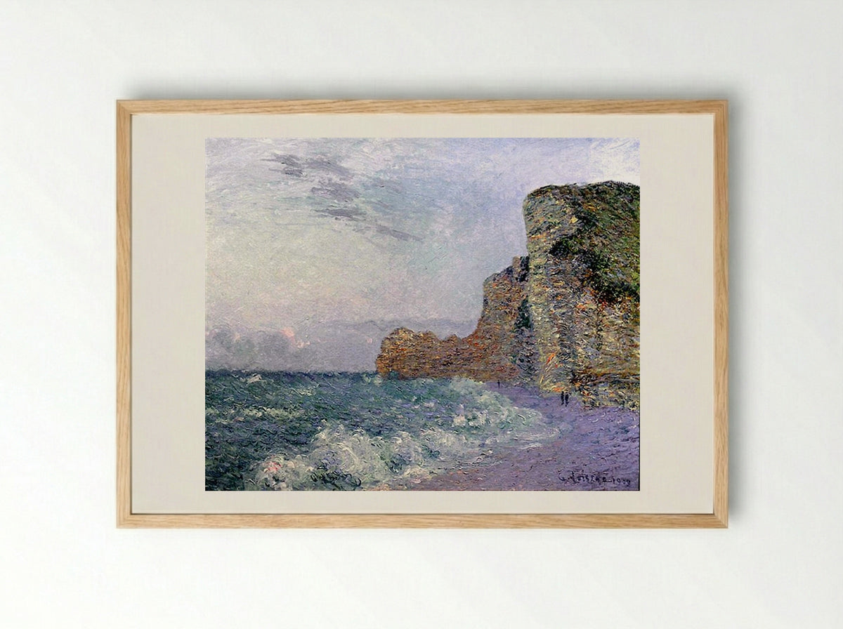 Cliffs in Normandy, Evening - Gustave Loiseau - Framed Print Wood