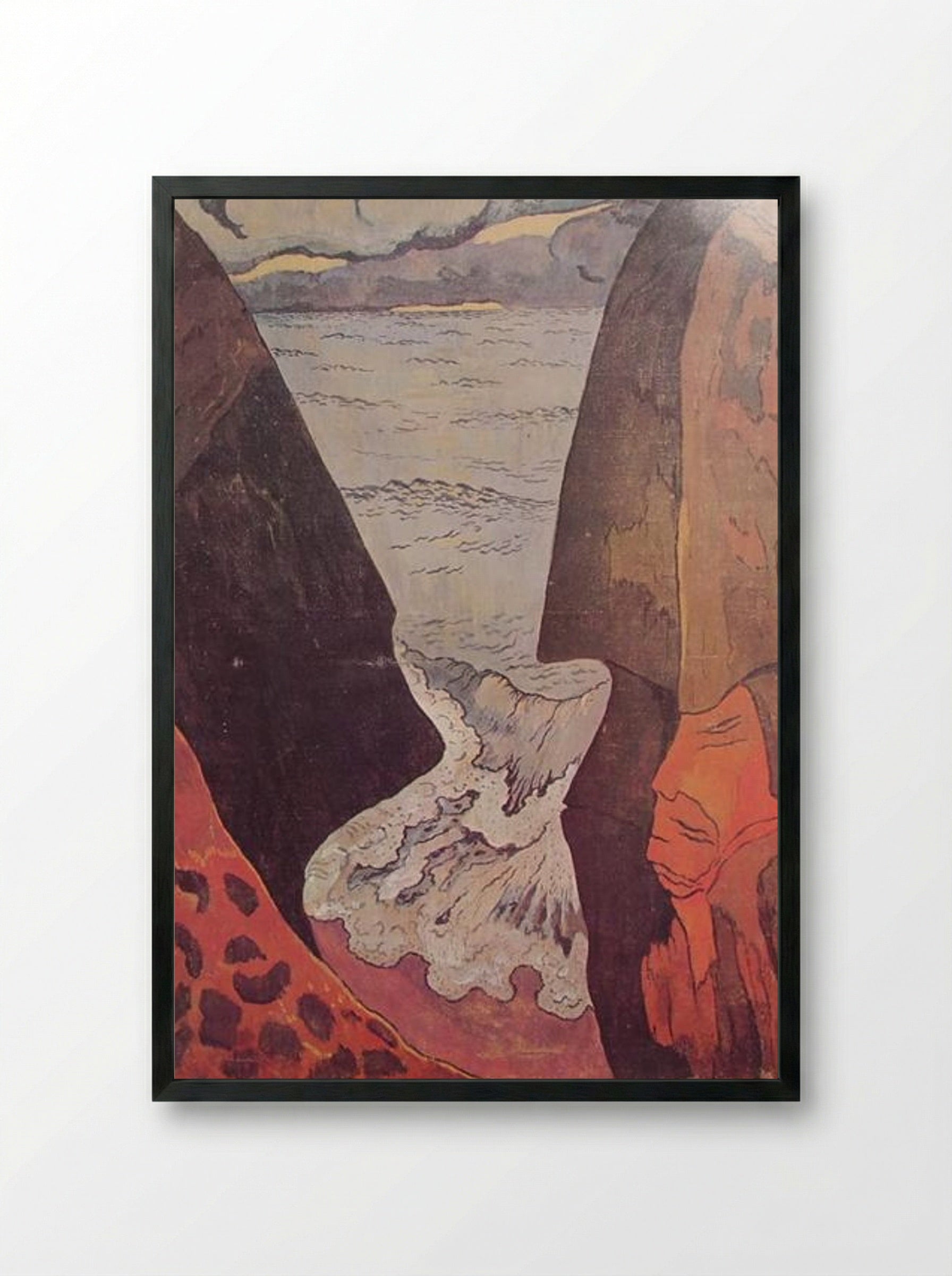 Cliffs near Camaret - Georges Lacombe - Framed Print Black