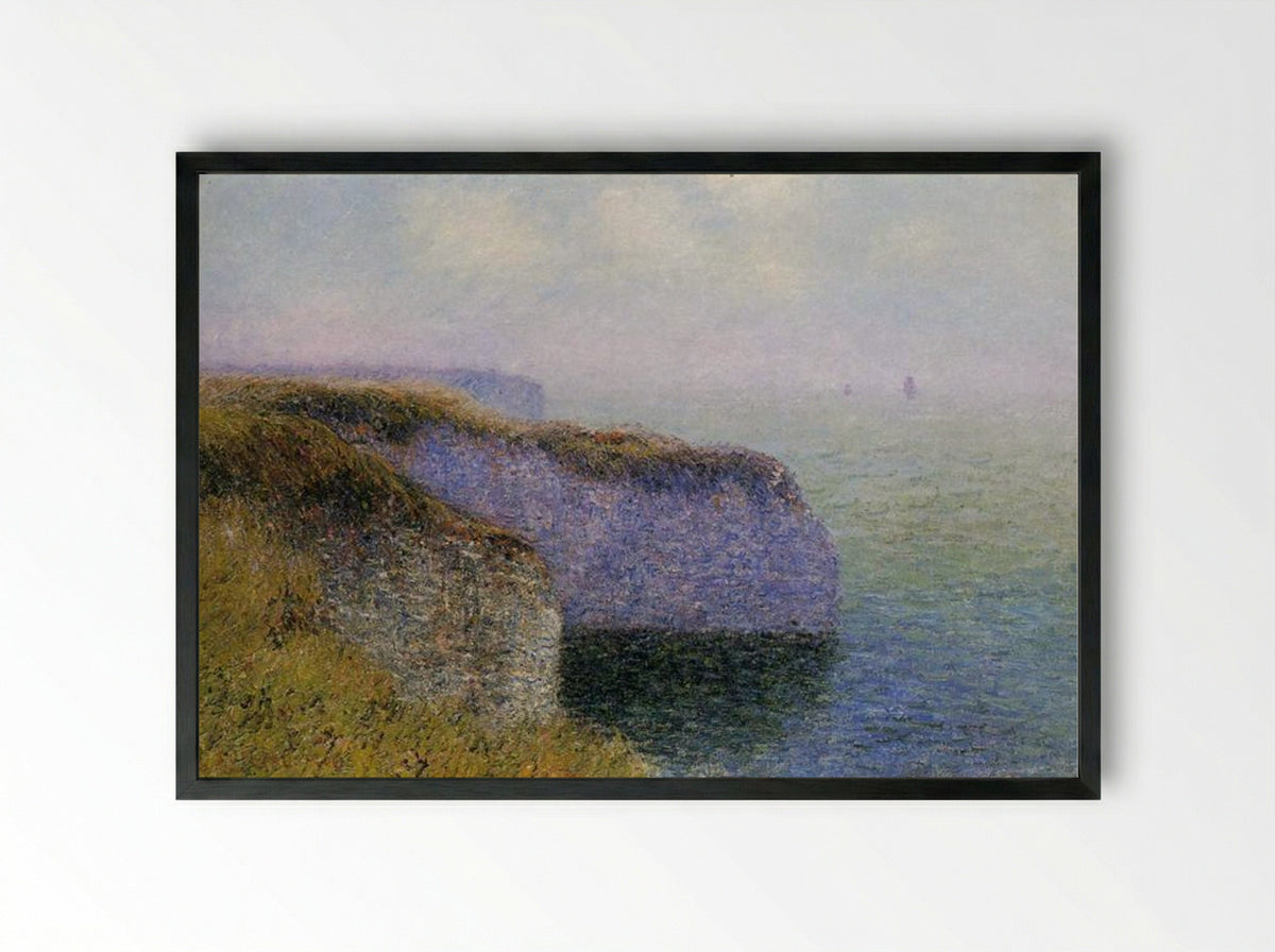 Cliffs of Etretat - Gustave Loiseau - Framed Print Black