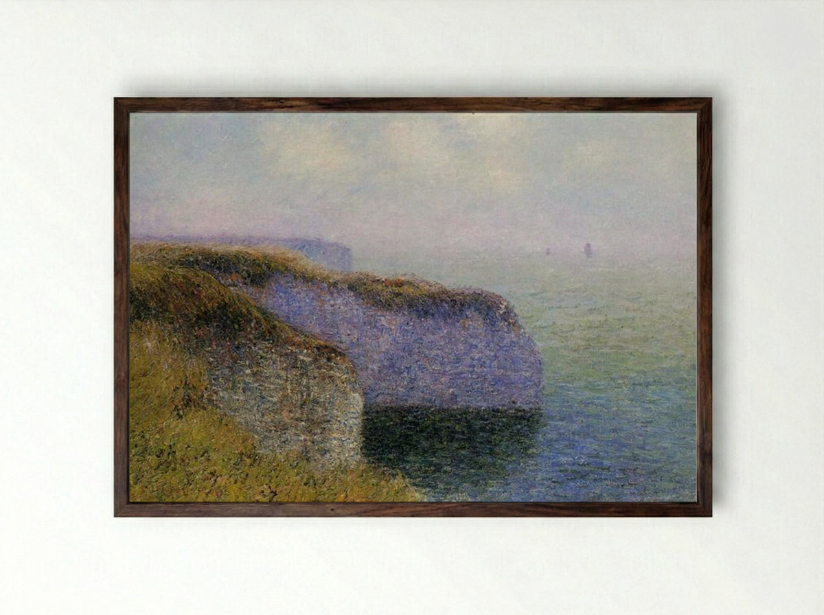 Cliffs of Etretat - Gustave Loiseau - Framed Print Dark Wood