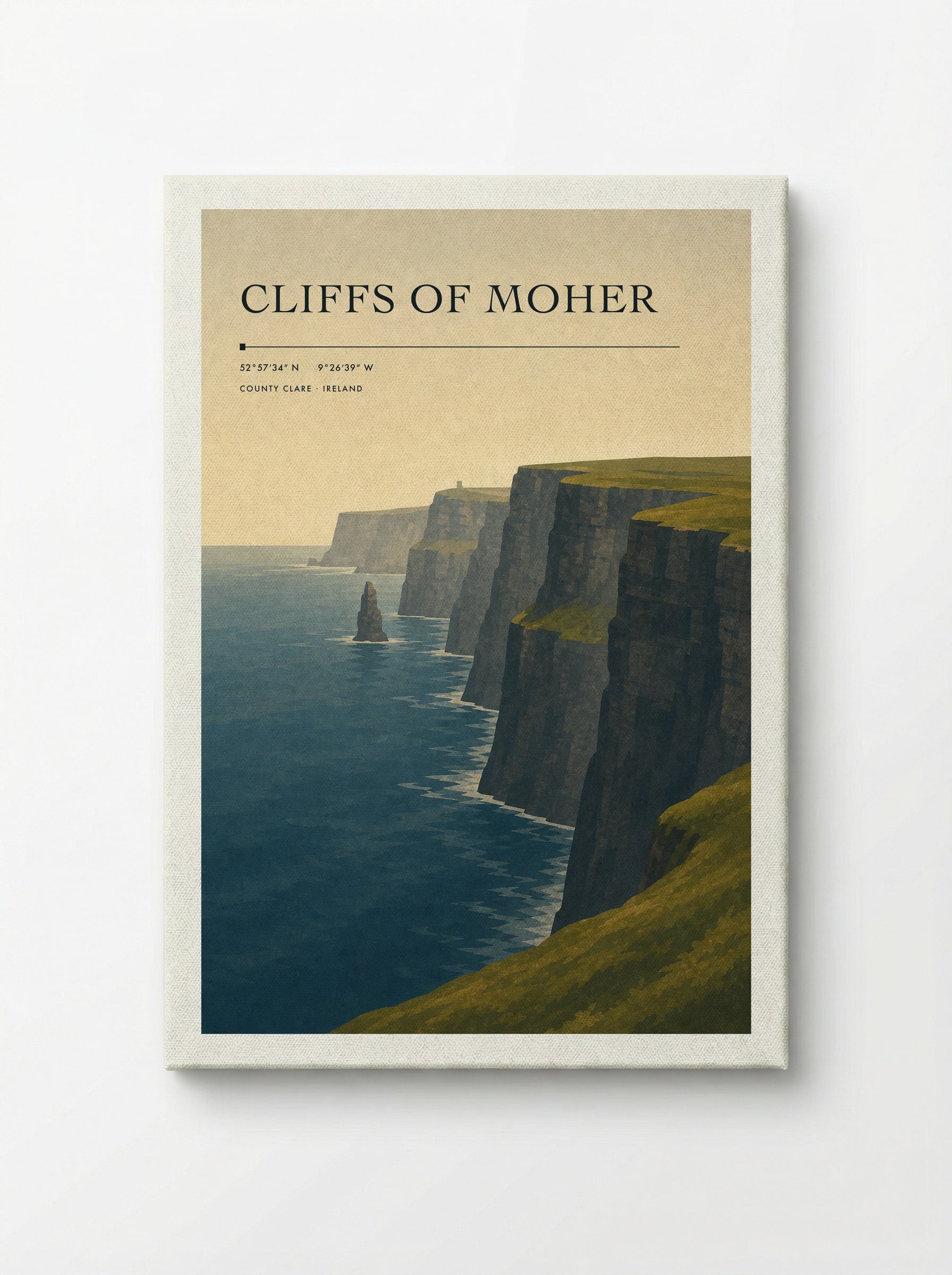 Cliffs of Moher Ireland Travel Poster - Canvas