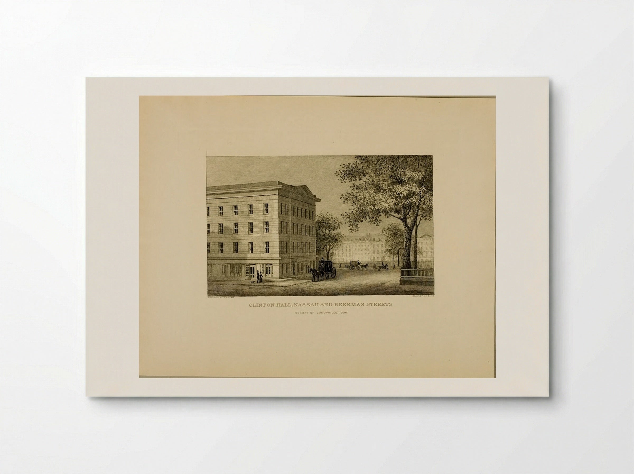 Clinton Hall, Nassau and Beekman Streets - Sidney L. Smith - Poster