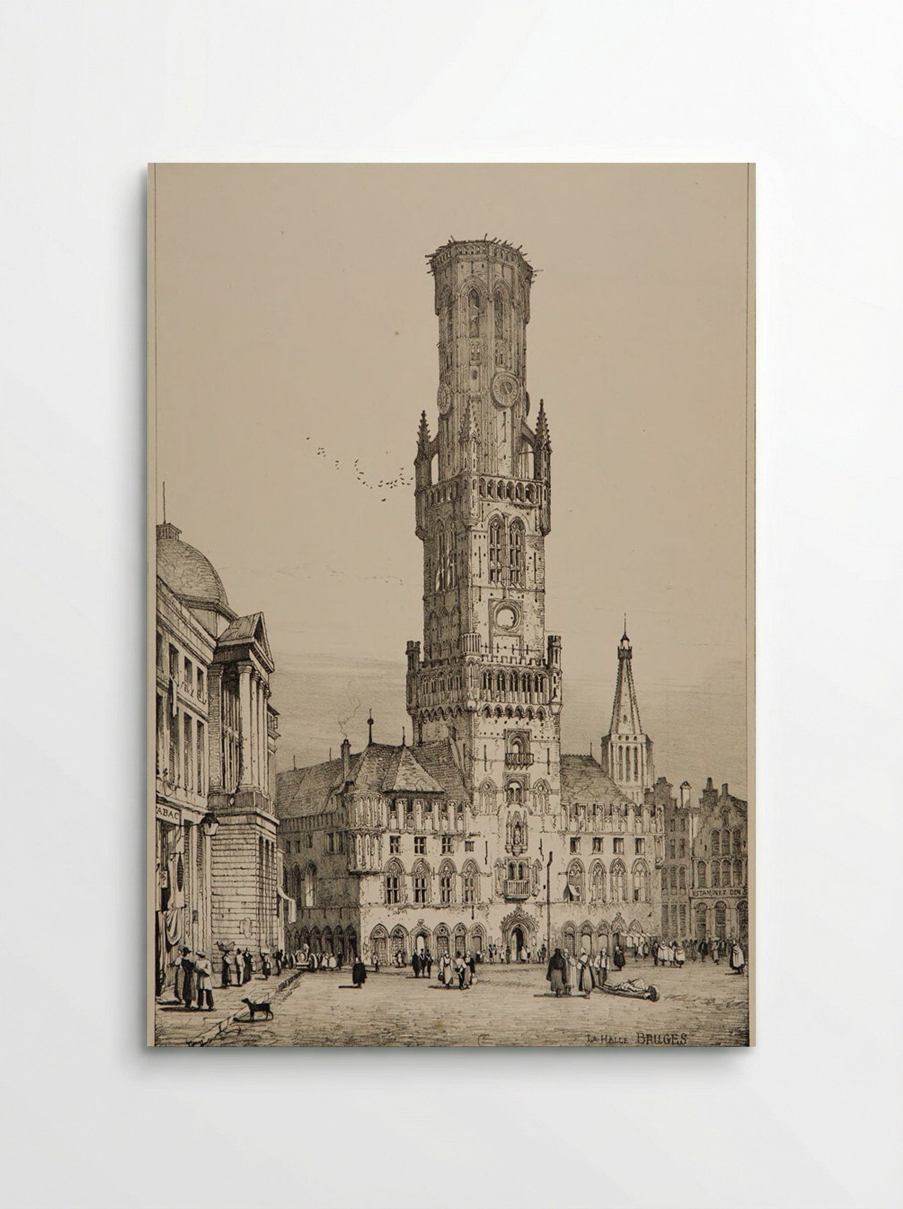 Clock Tower, Bruges - Samuel Prout - Poster