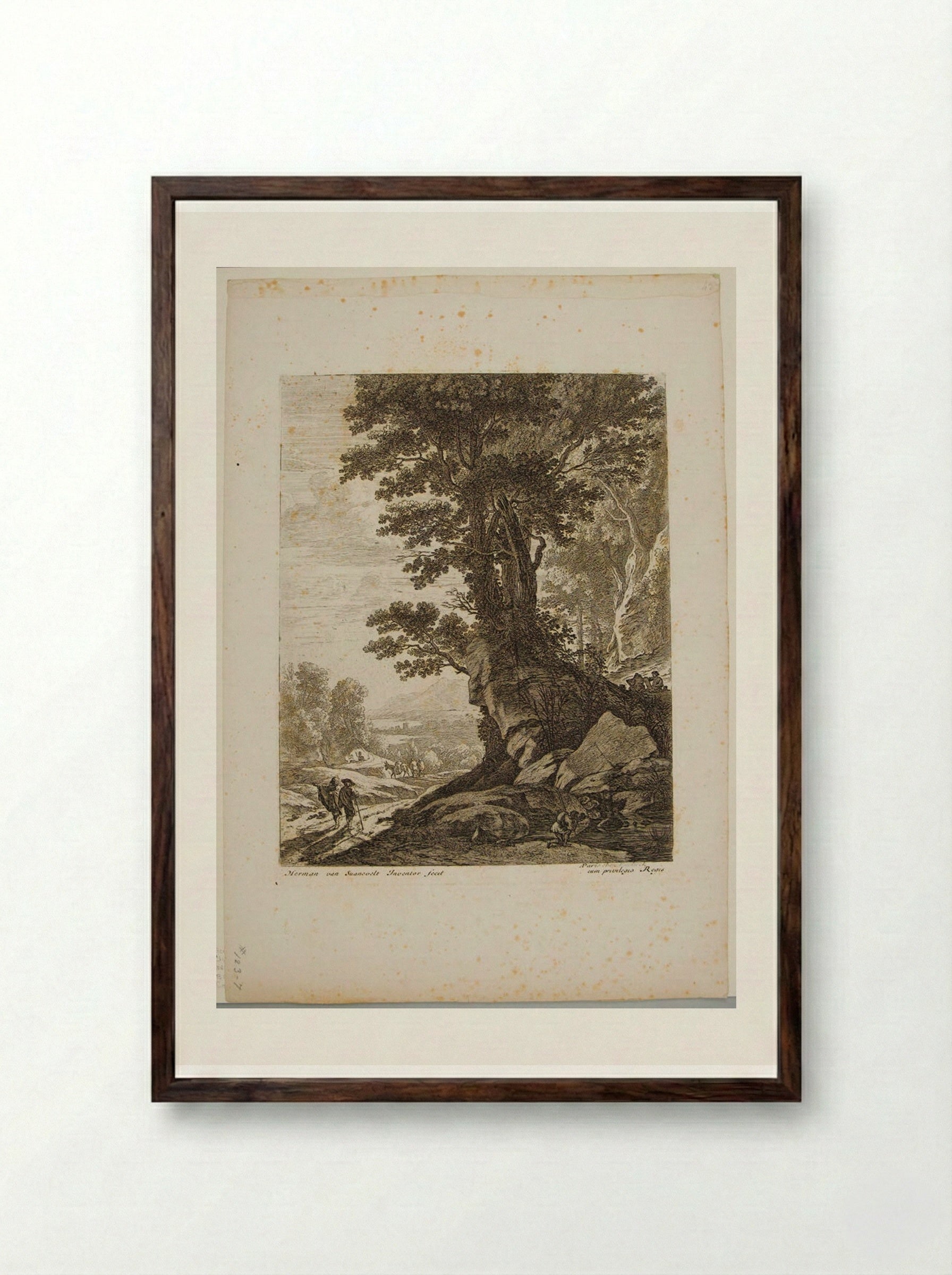 Cluster of Trees - Herman van Swanevelt - Framed Print Dark Wood