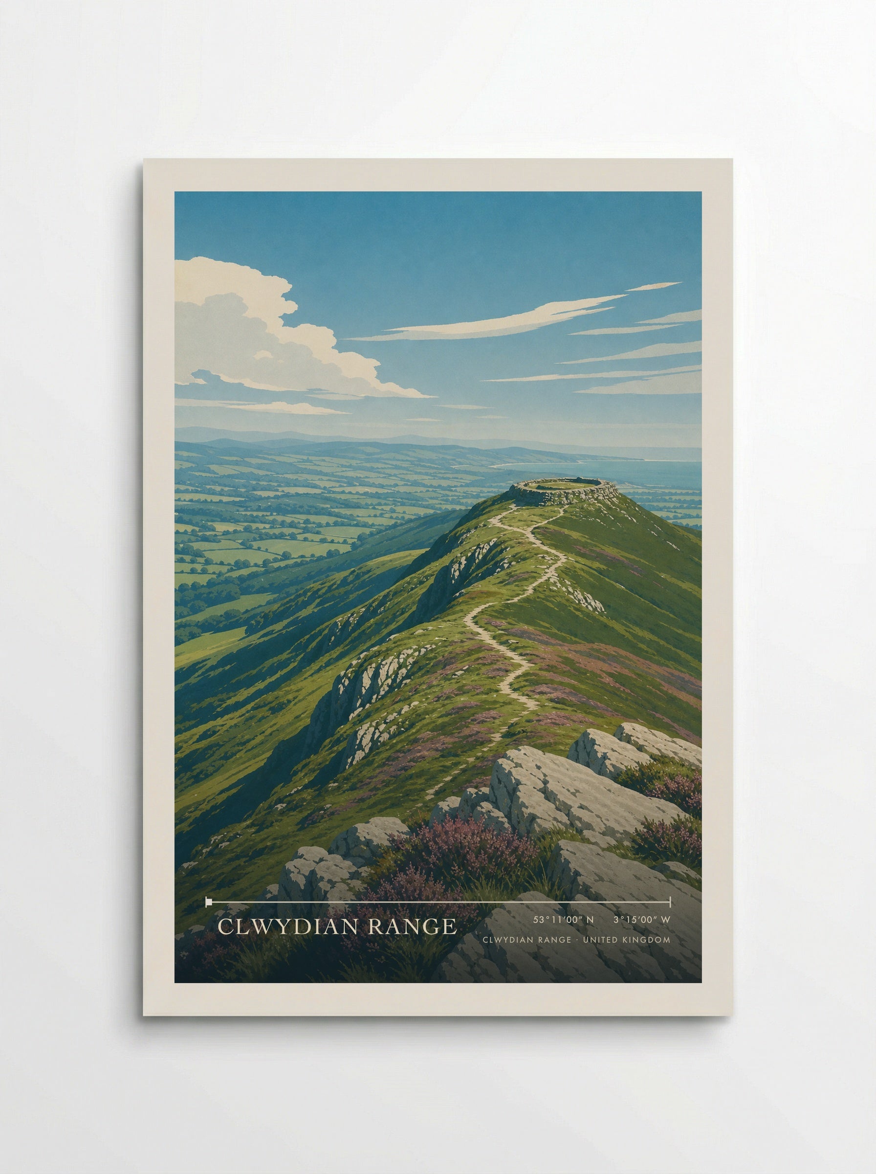 Clwydian Range United Kingdom Travel Poster - Poster