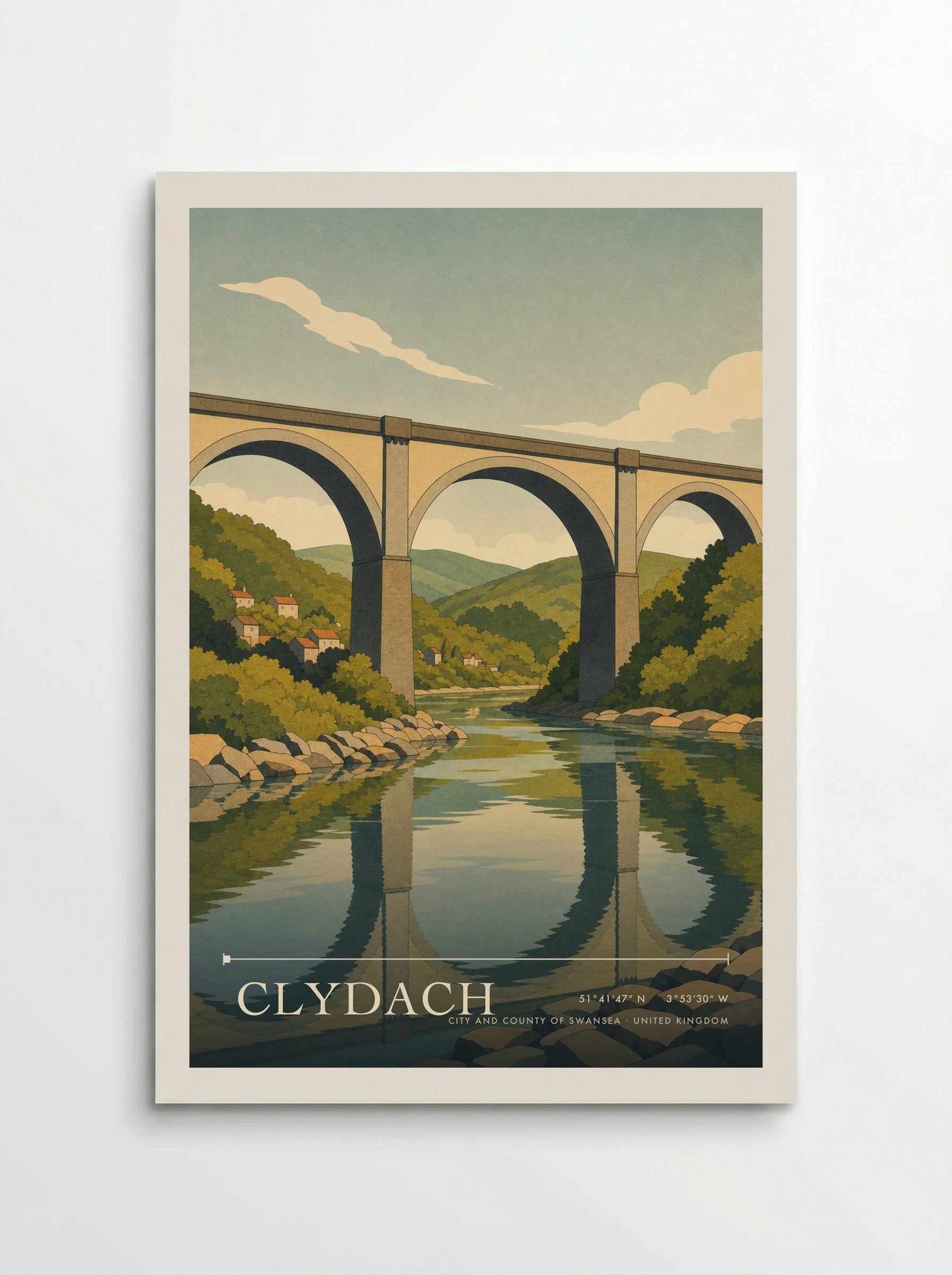 Clydach City and County of Swansea United Kingdom Travel Poster - Poster