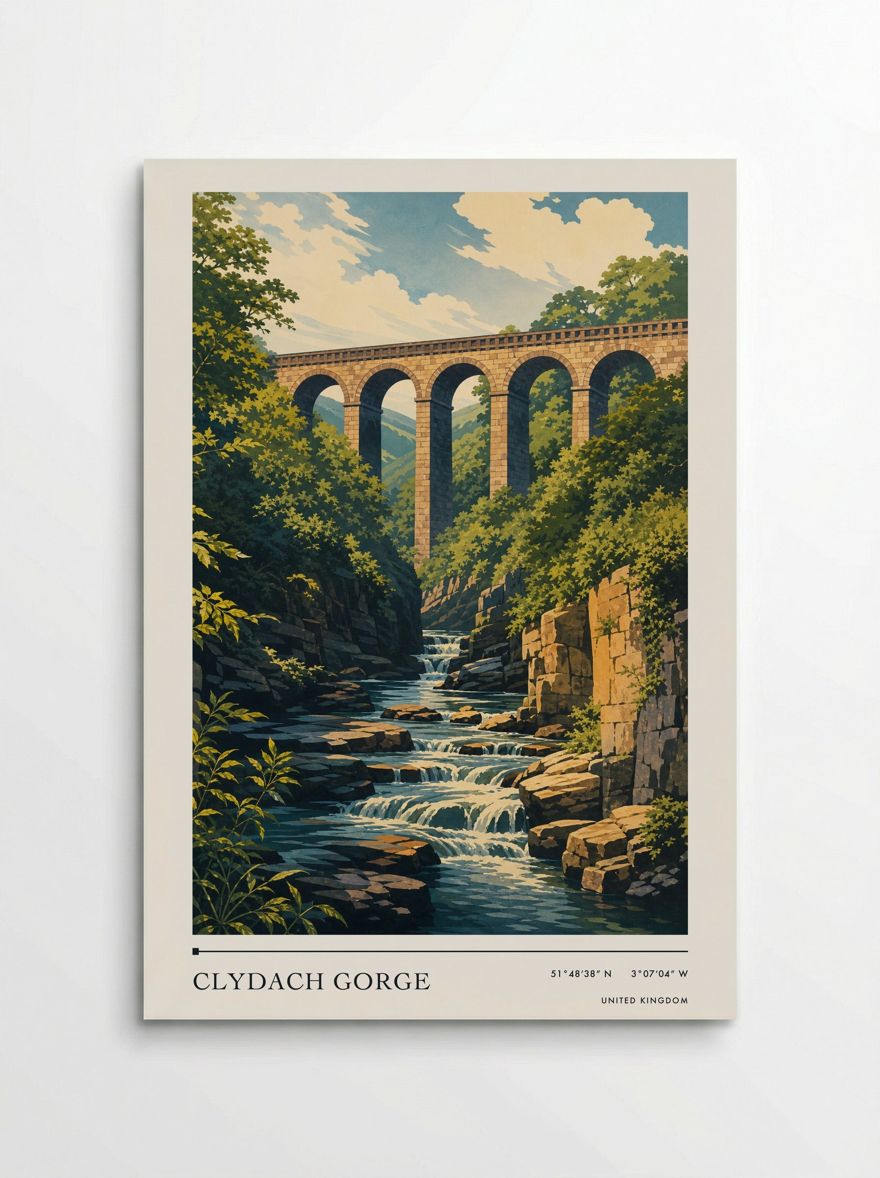 Clydach Gorge United Kingdom Travel Poster - Poster