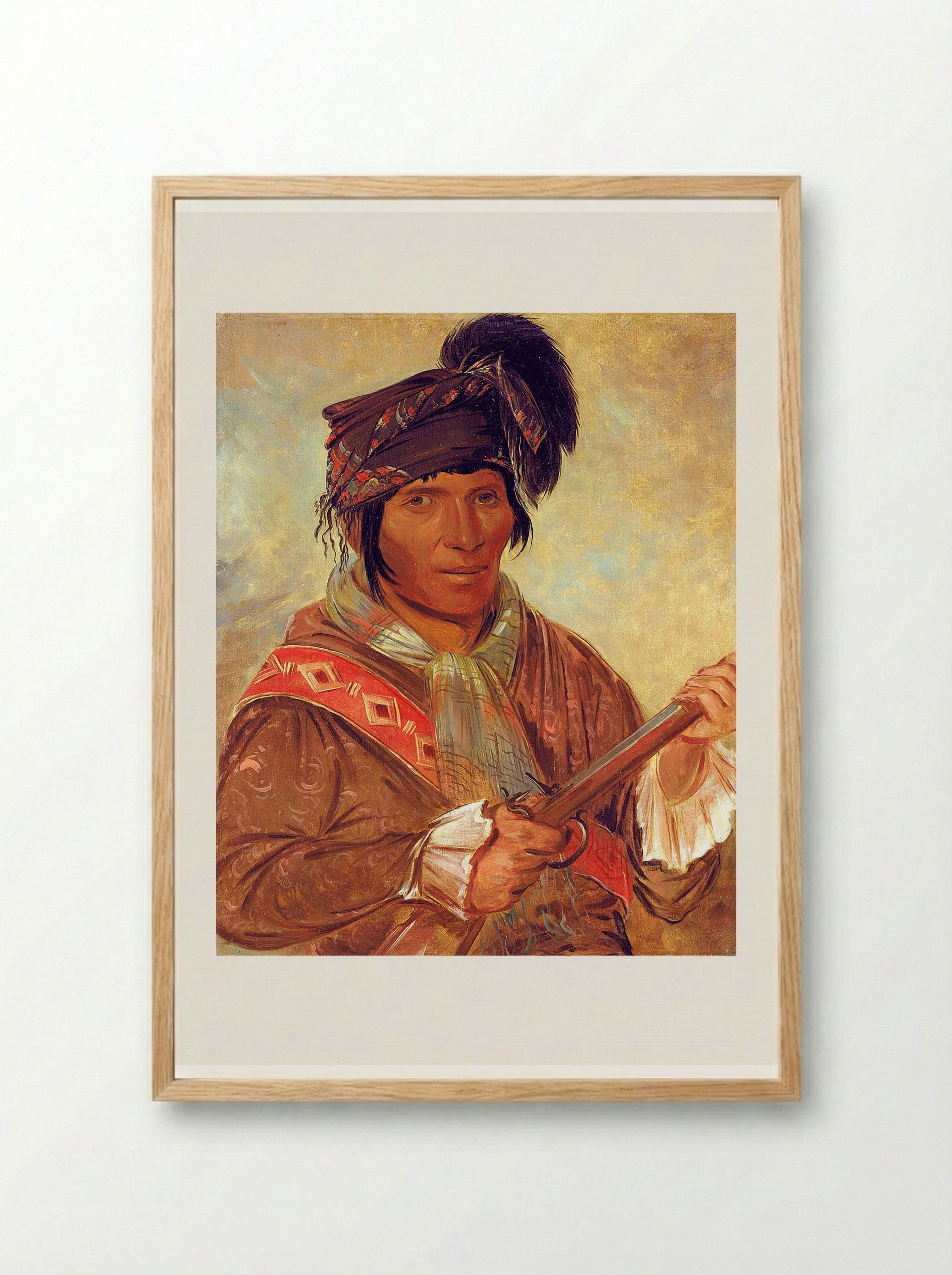 Co-ee-há-jo, a Seminole Chief - George Catlin - Framed Print Wood