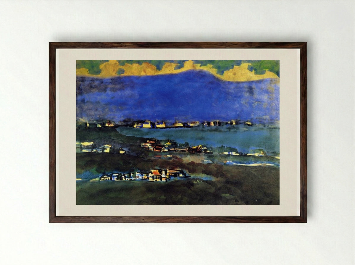 Coaltown - George Luks - Framed Print Dark Wood