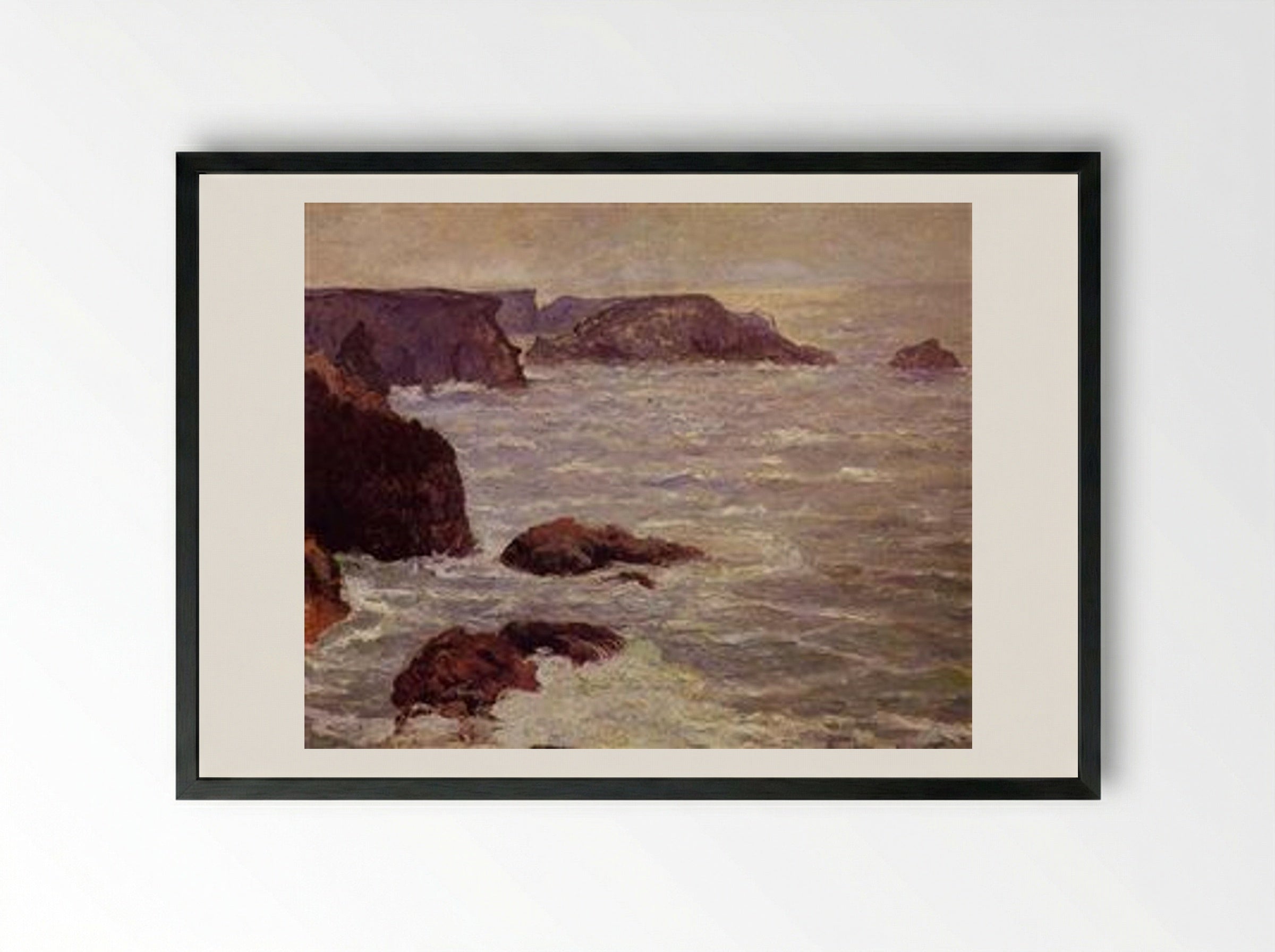 Coast Goulphar - Maxime Maufra - Framed Print Black
