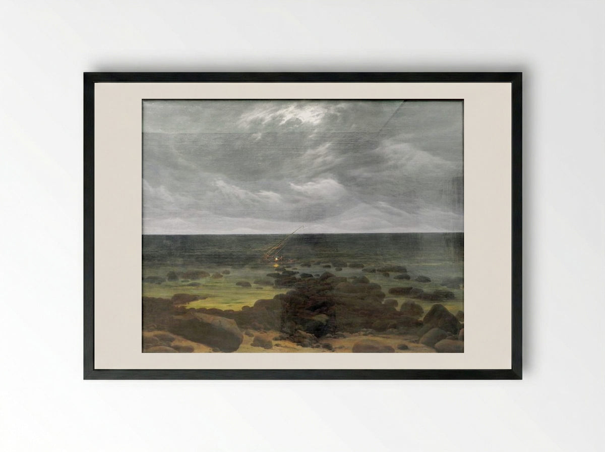 Coast Scene (After the Storm) - Caspar David Friedrich - Framed Print Black