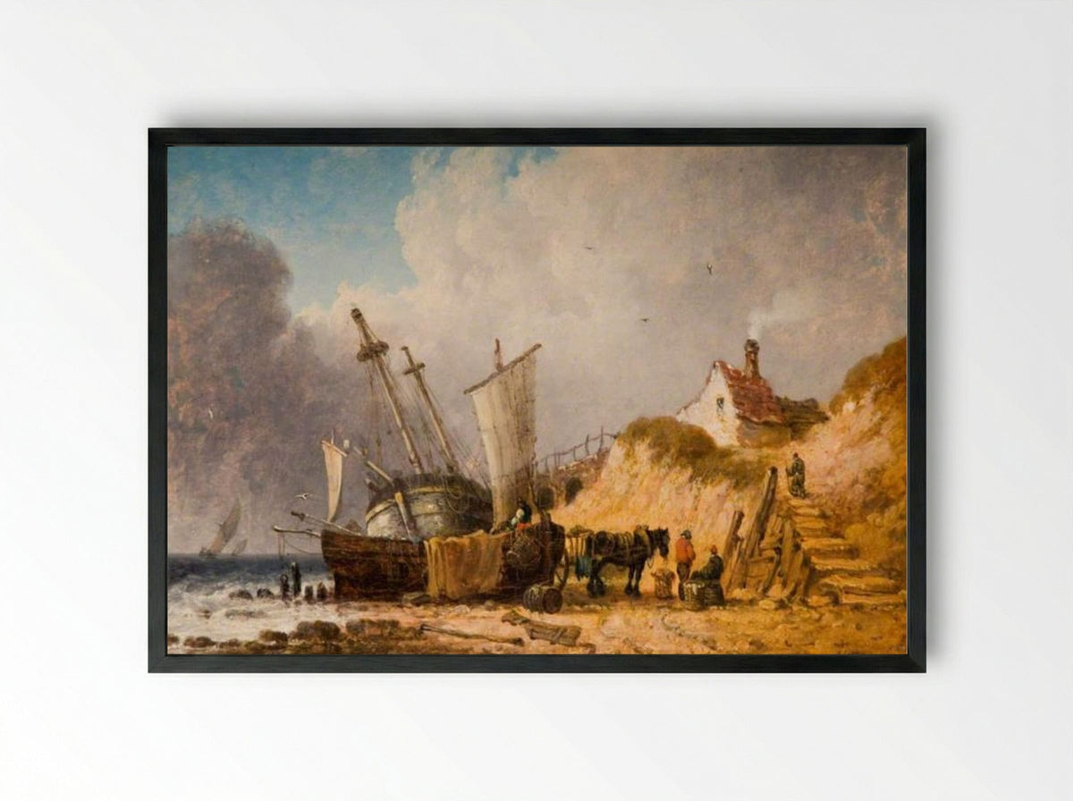 Coast Scene - James Ward - Framed Print Black
