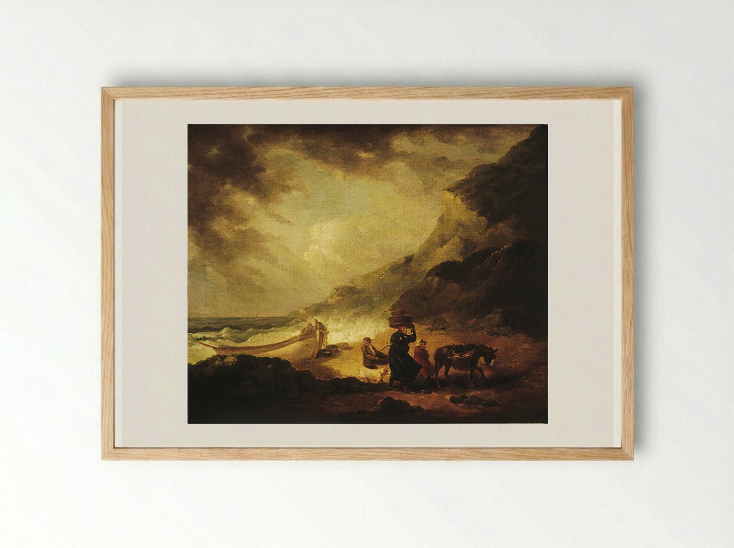 Coast Scene - George Morland - Framed Print Wood