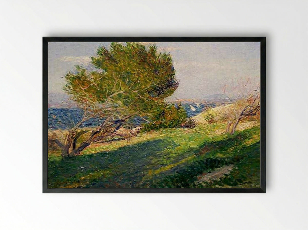 Coast of Brittany - Willard Metcalf - Framed Print Black