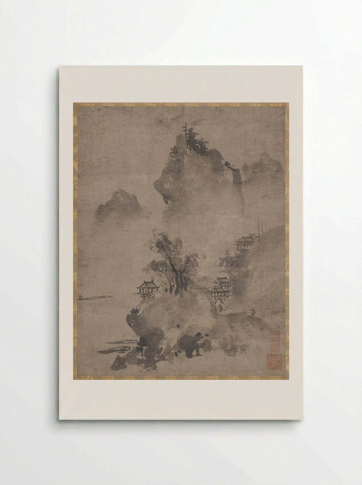 Coastal Landscape in the Haboku Style - Keison - Poster