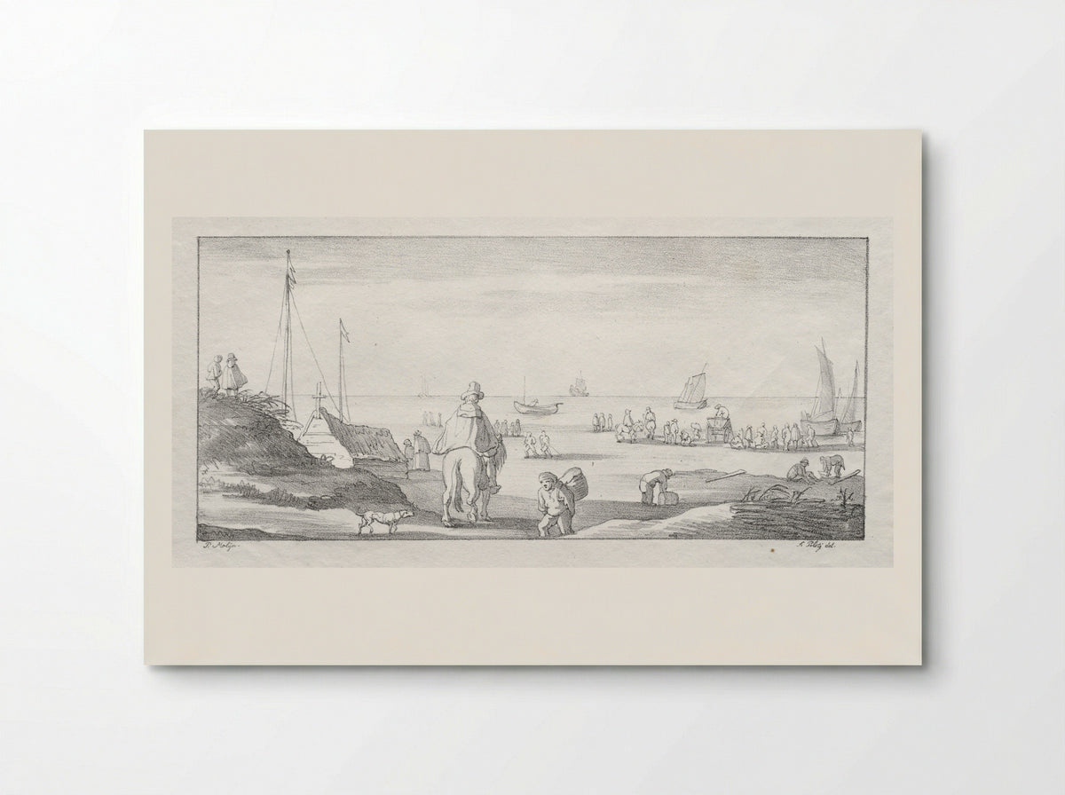 Coastal Scene with Figures - Ferdinand Piloty (I) - Poster