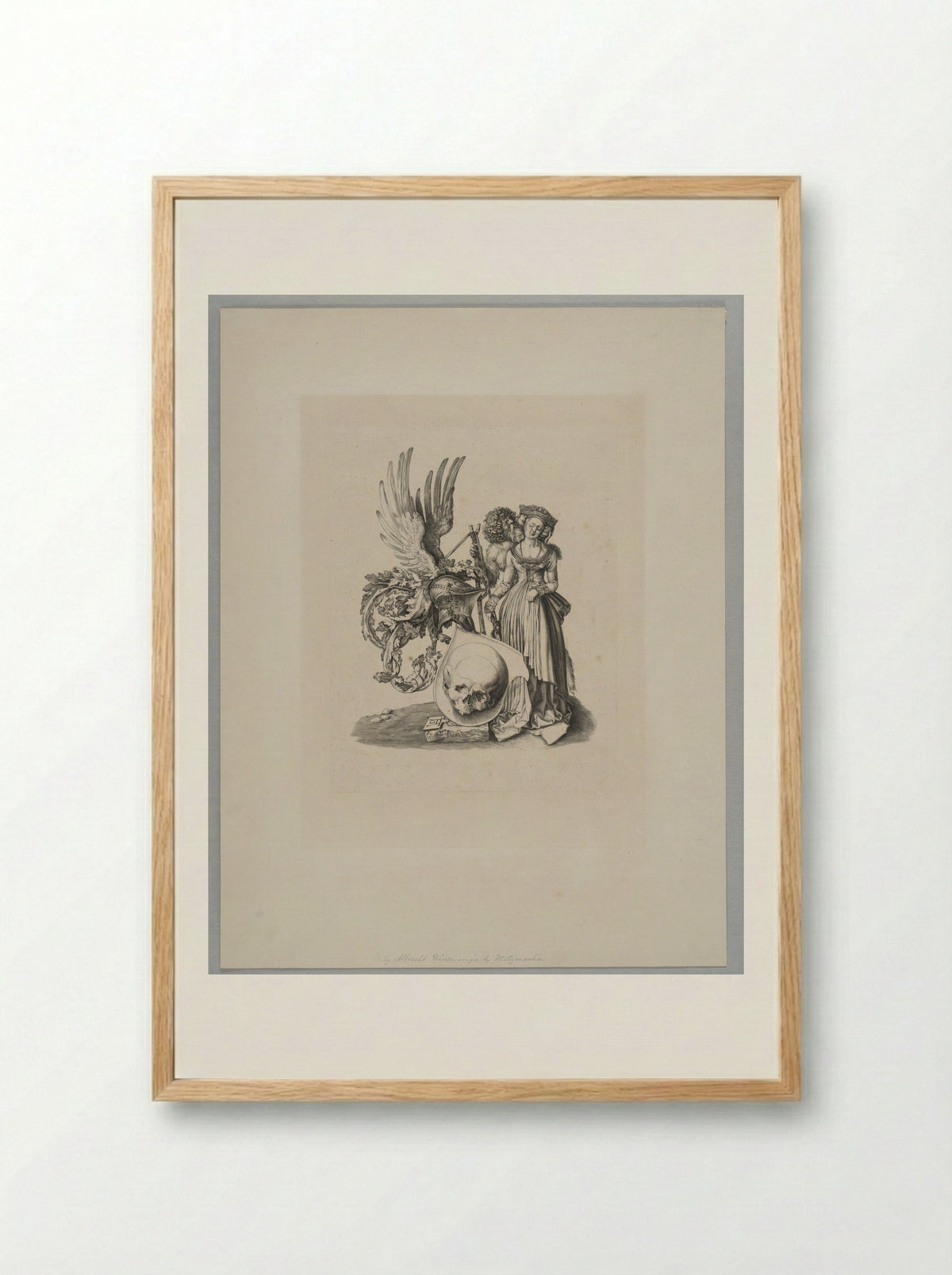 Coat of Arms and Skull - Pierre Guillaume Metzmacher - Framed Print Wood