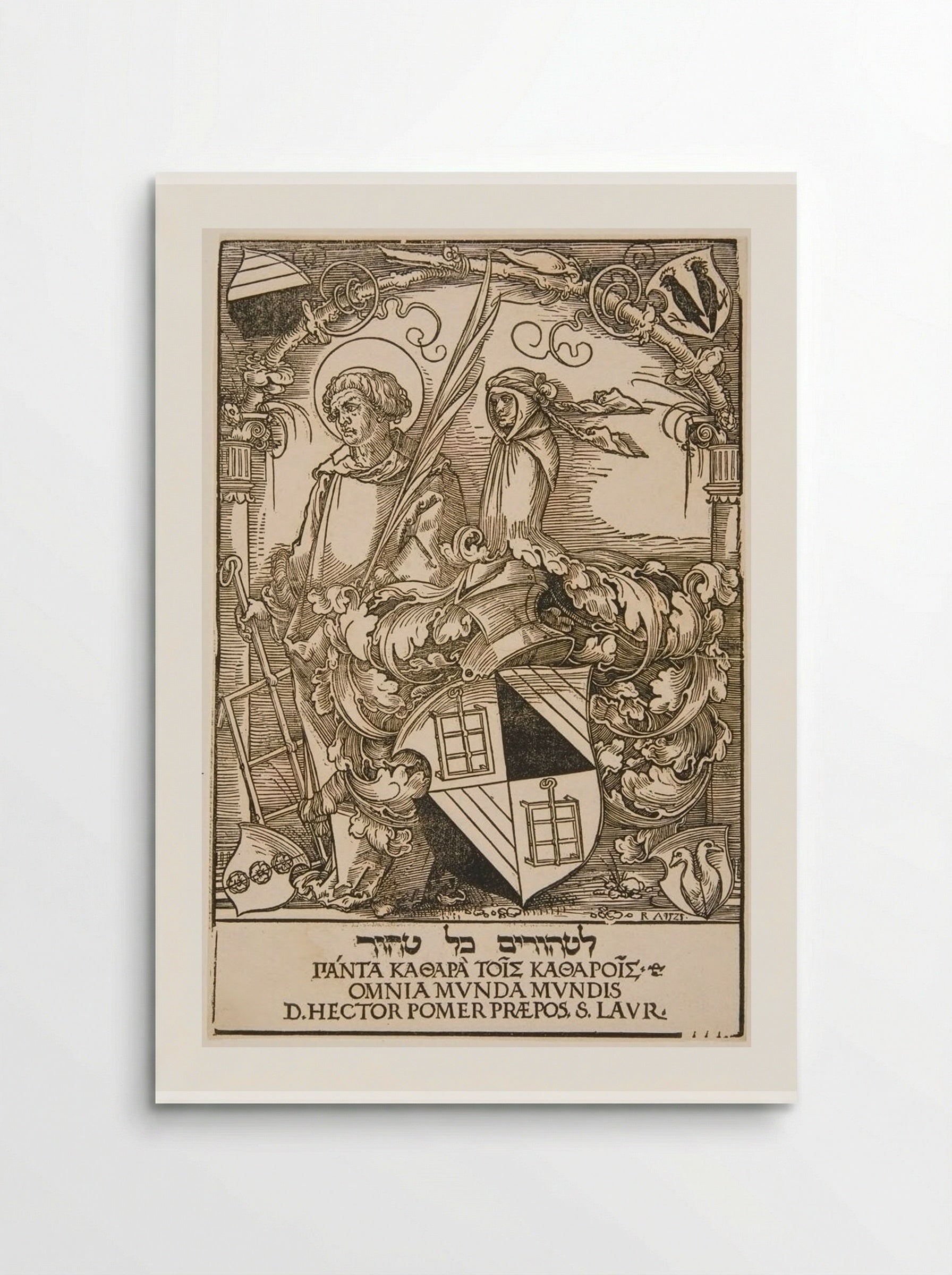 Coat-of-arms of Hector Pömer - Sebald Beham - Poster