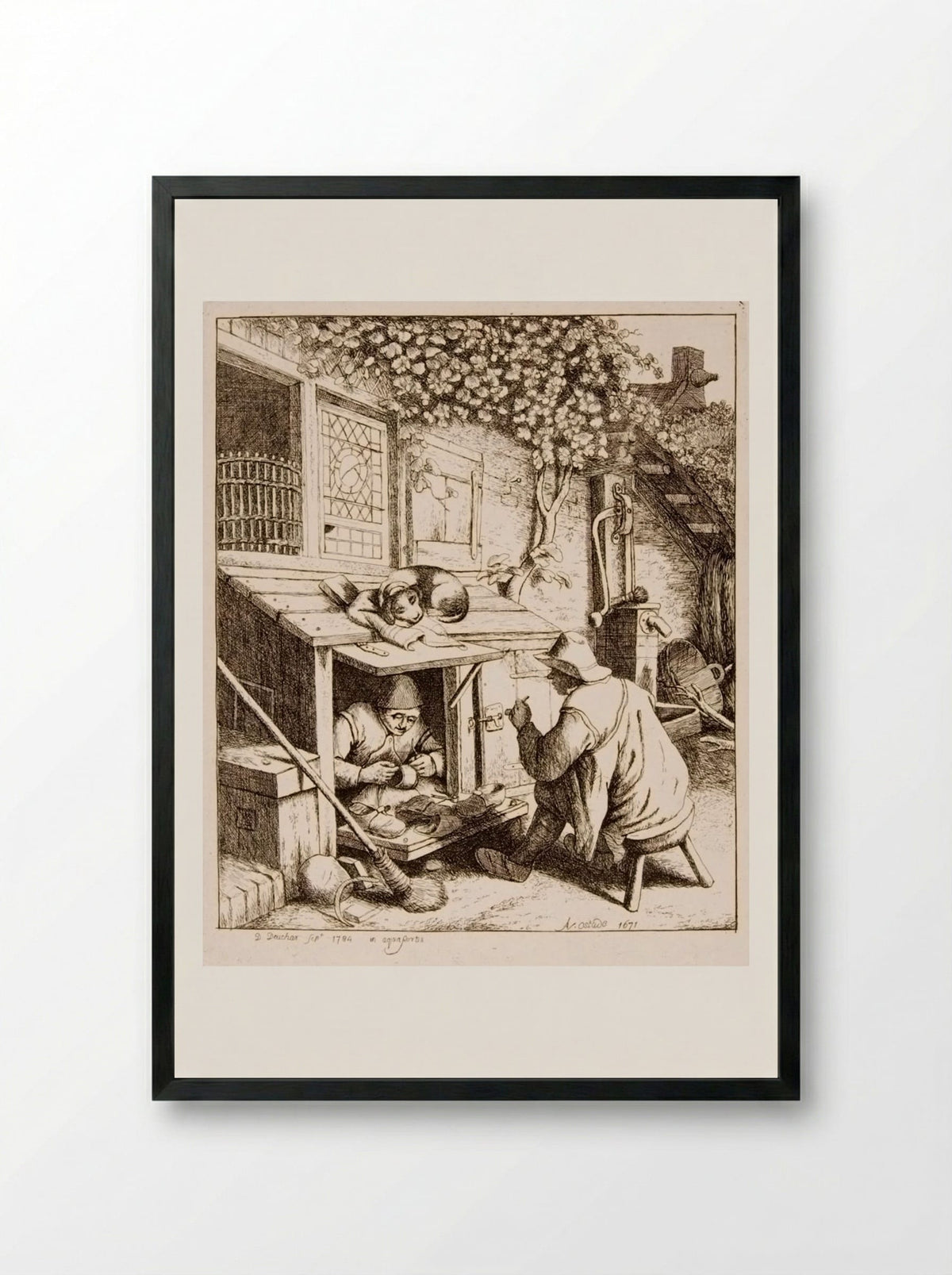 Cobbler - David Deuchar - Framed Print Black