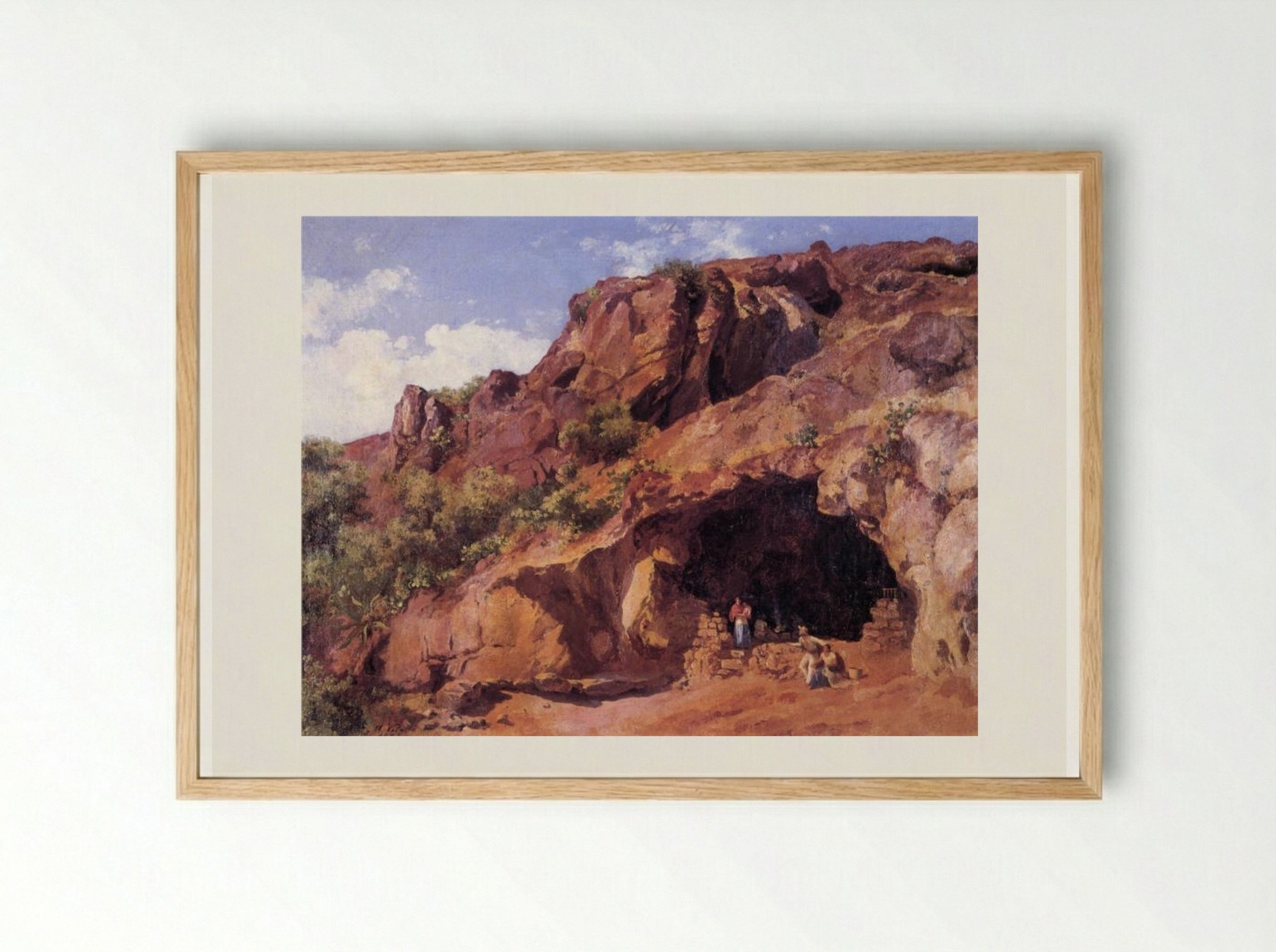 Cocina rústica en el Peñón de los Baños - José María Velasco - Framed Print Wood