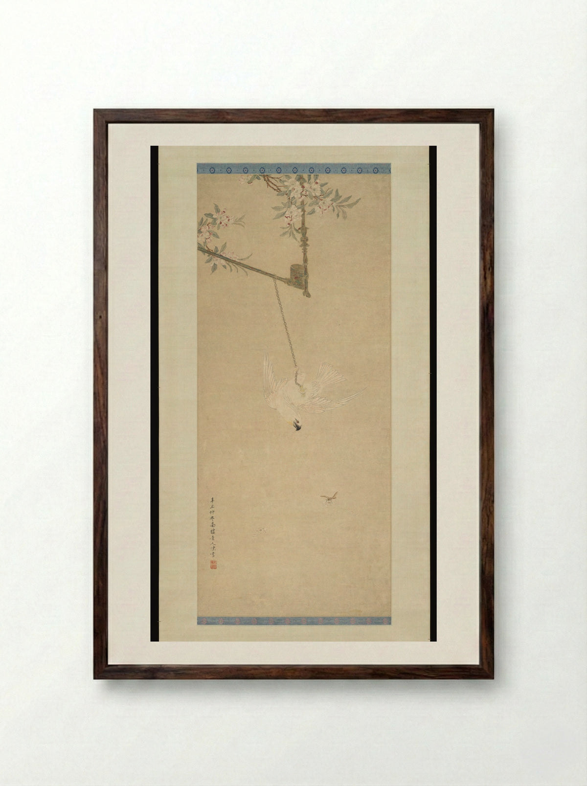 Cockatoo - Chen Shu - Framed Print Dark Wood