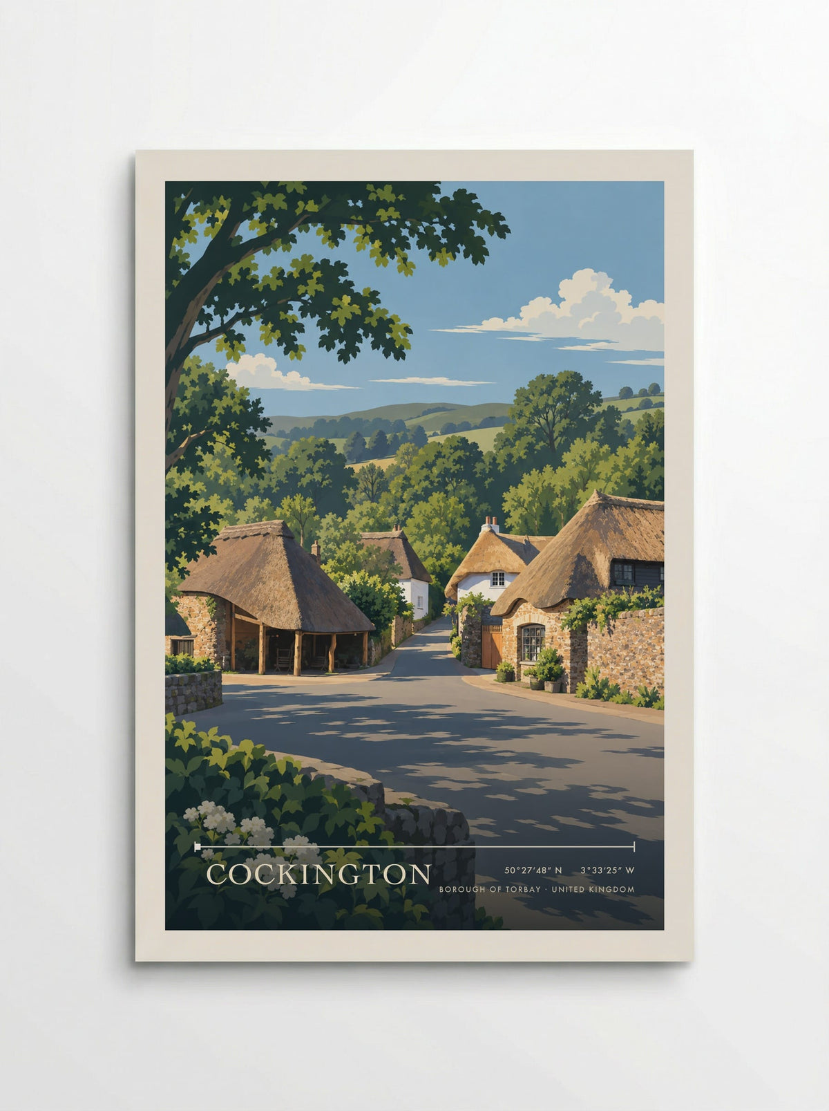 Cockington, Borough of Torbay | Travel Poster - Poster