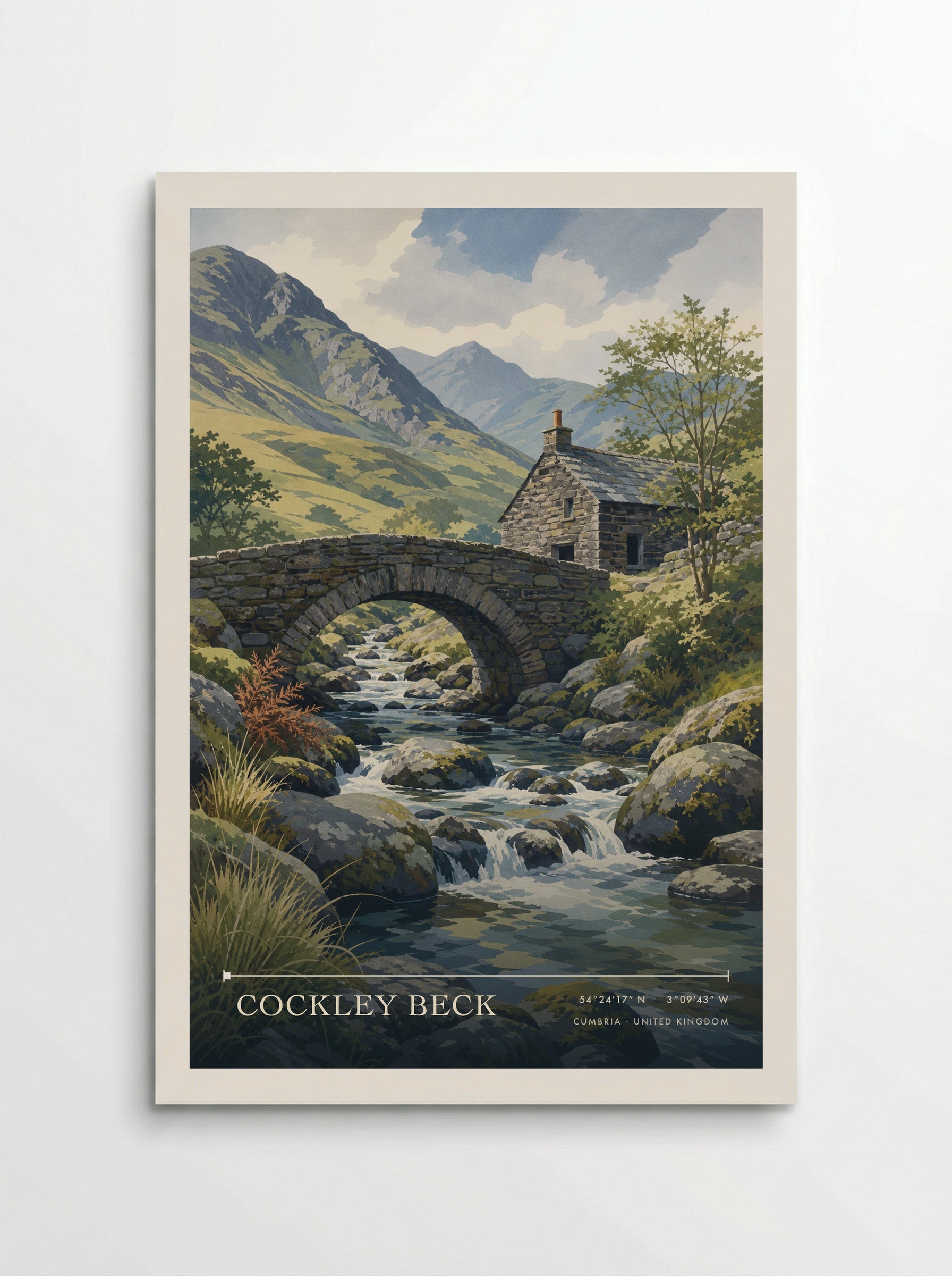 Cockley Beck Cumbria United Kingdom Travel Poster - Poster
