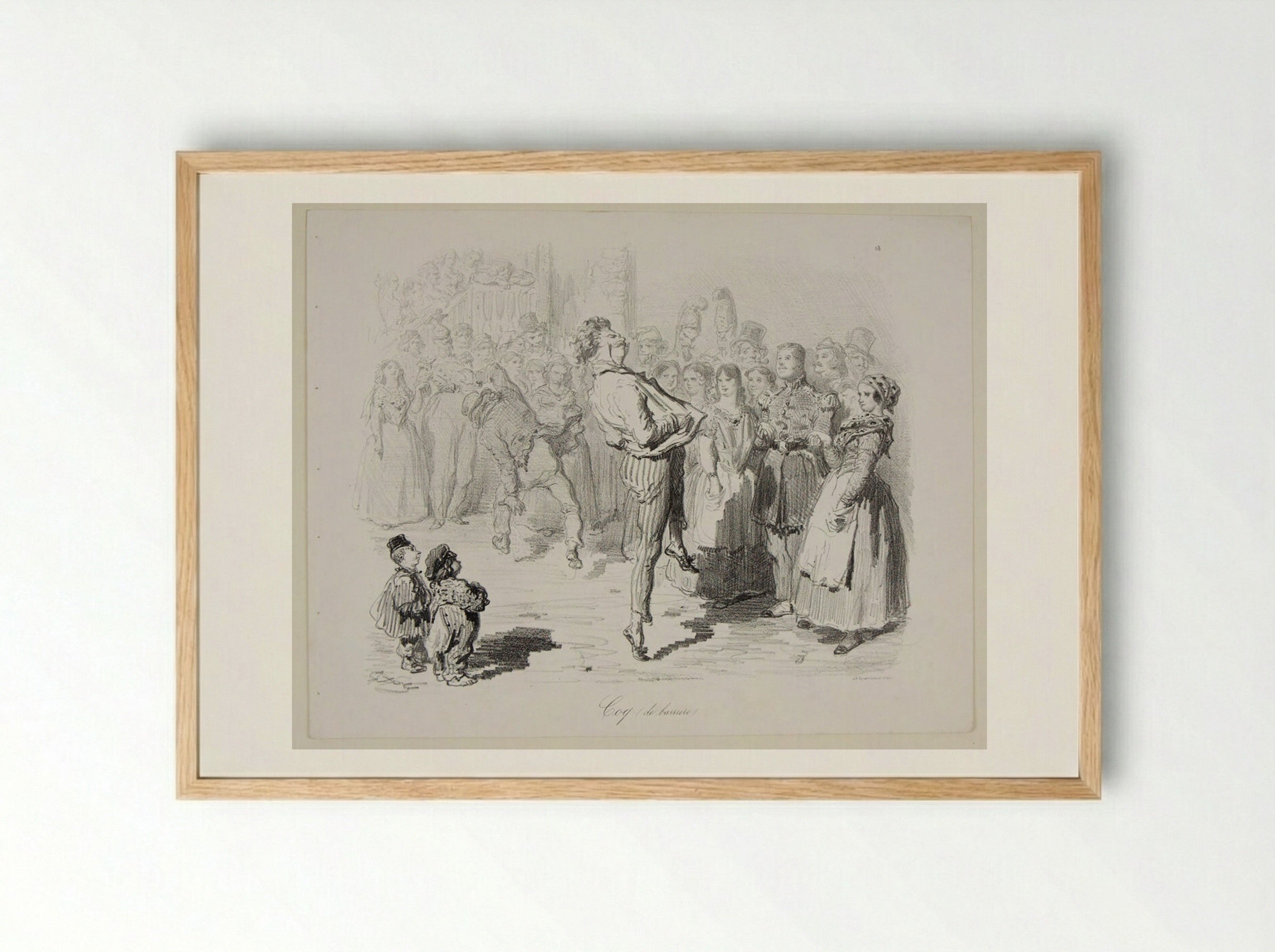 Cog de barrière - Gustave Doré - Framed Print Wood