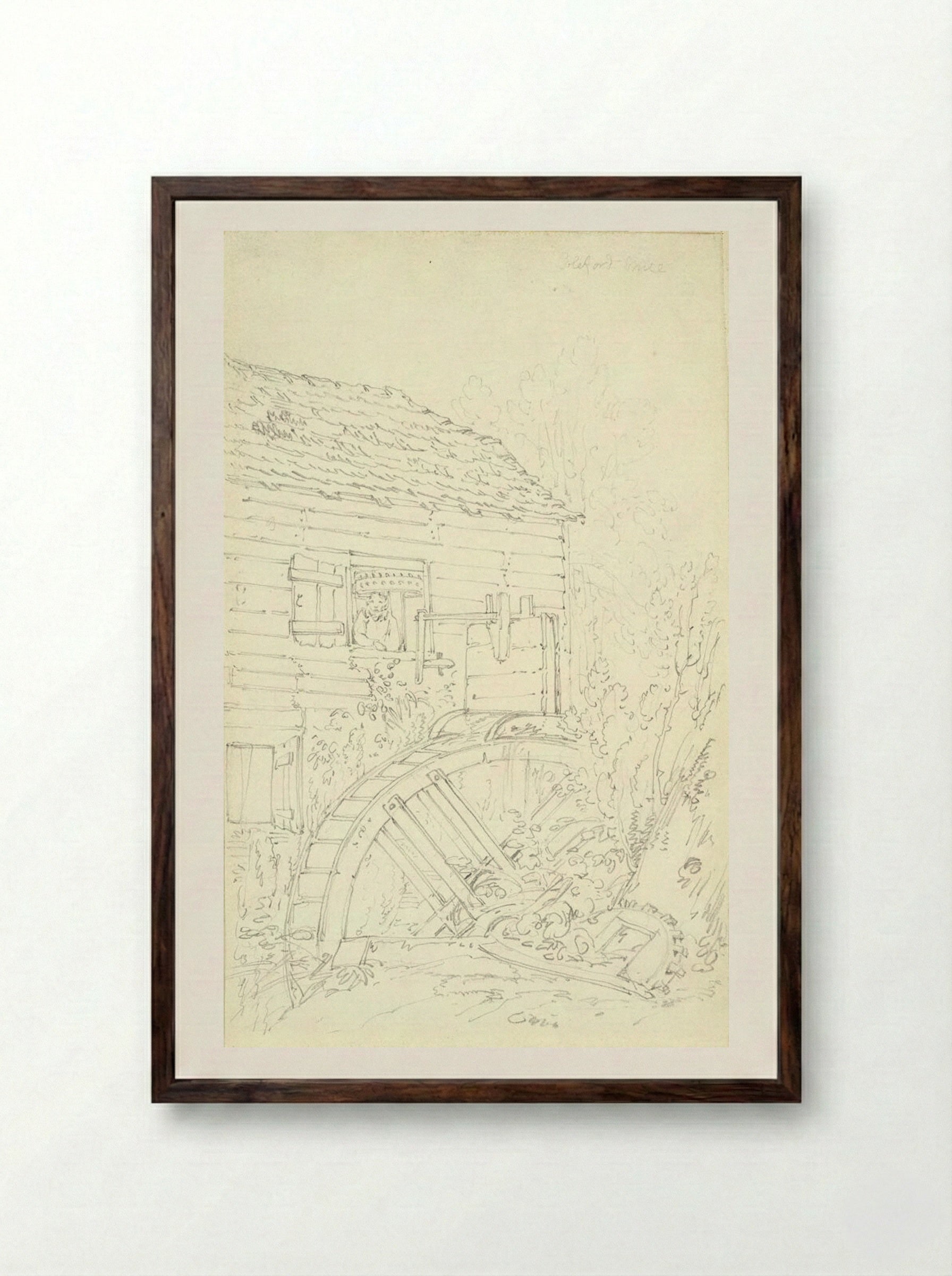 Coleford Mill - Joseph Mallord William Turner - Framed Print Dark Wood