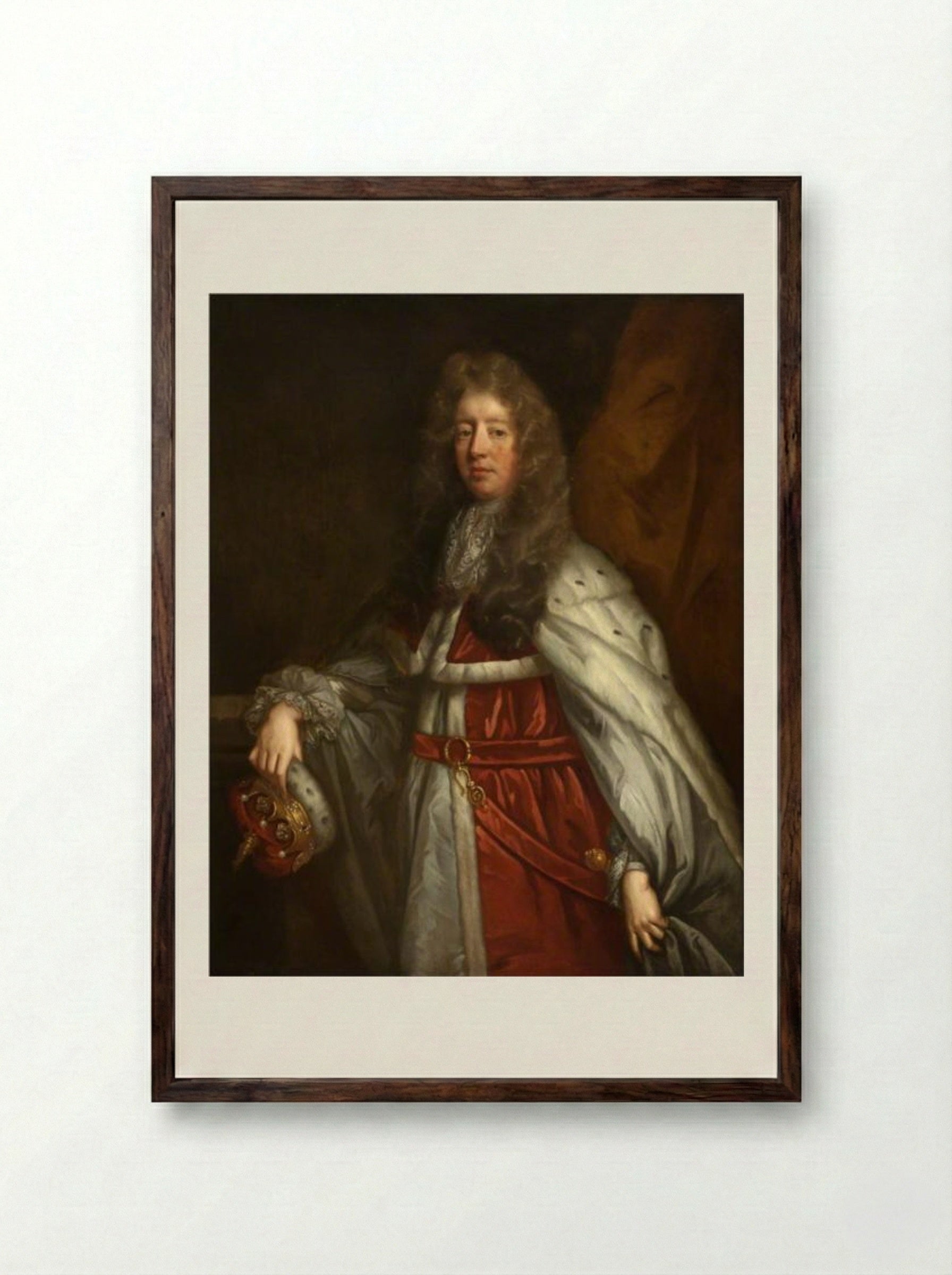 Colin, 3rd Earl of Balcarres - John Riley - Framed Print Dark Wood