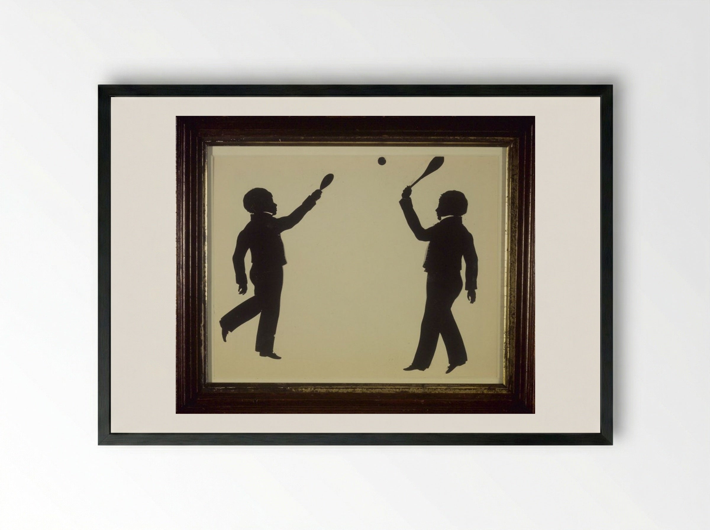 Colin Gibb and Charles Gibb - Auguste Edouart - Framed Print Black