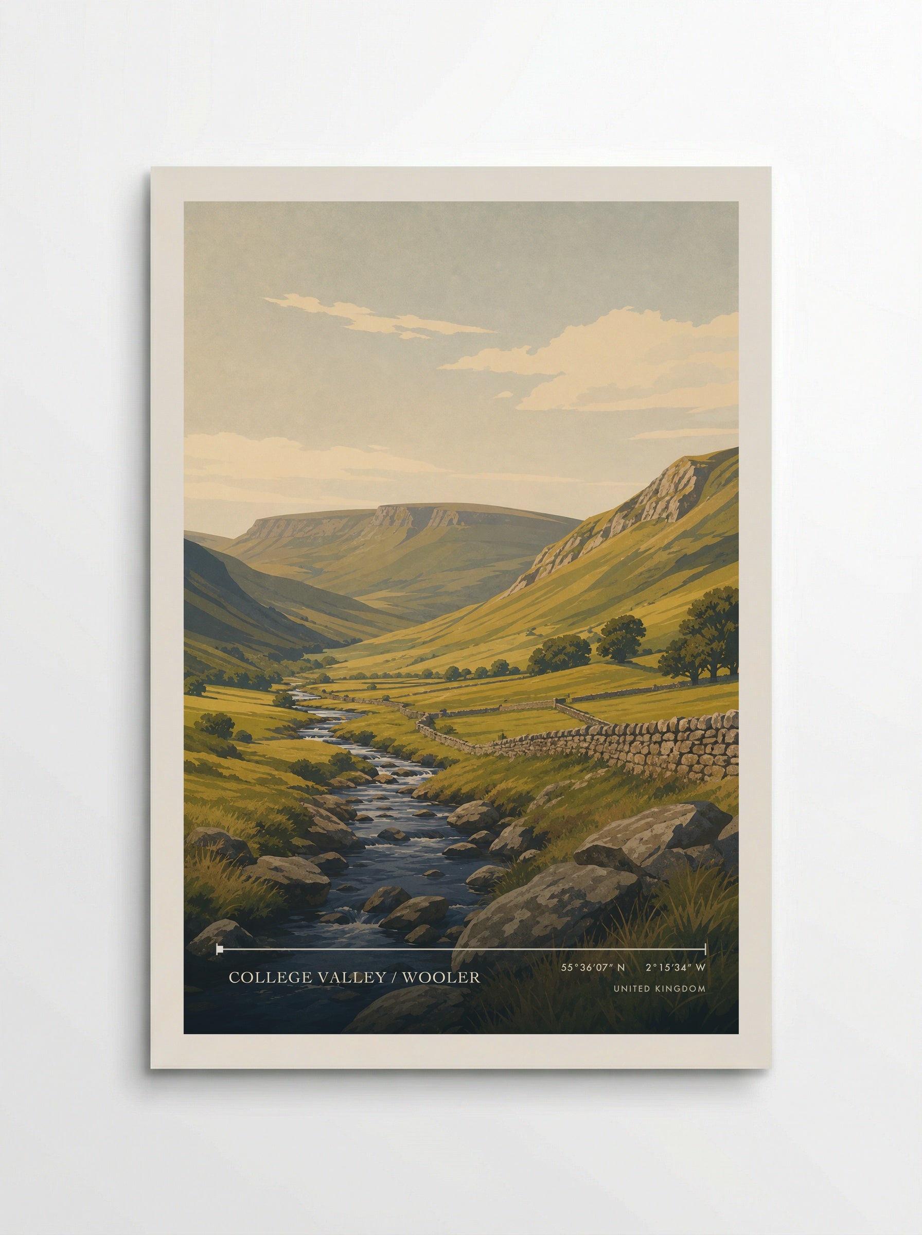 College Valley / Wooler United Kingdom Travel Poster - Poster