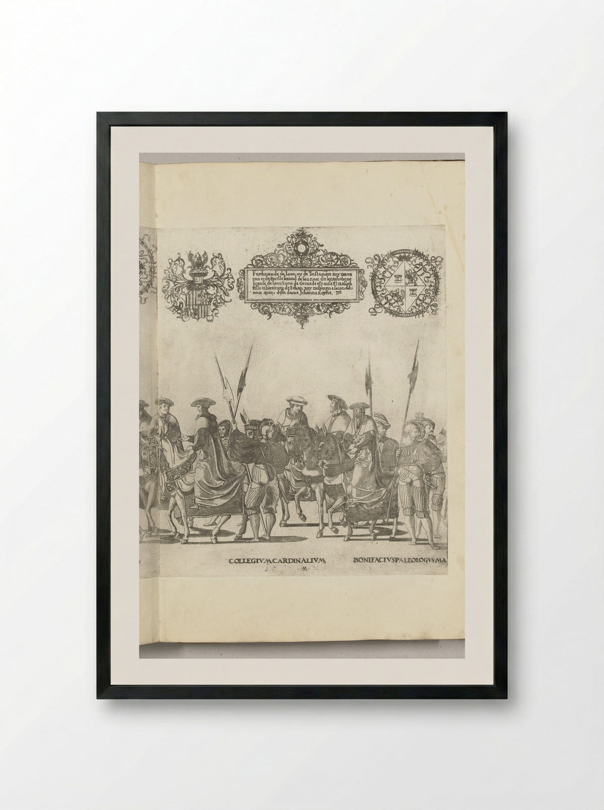 College van kardinalen, plaat AA - Nicolaas Hogenberg - Framed Print Black