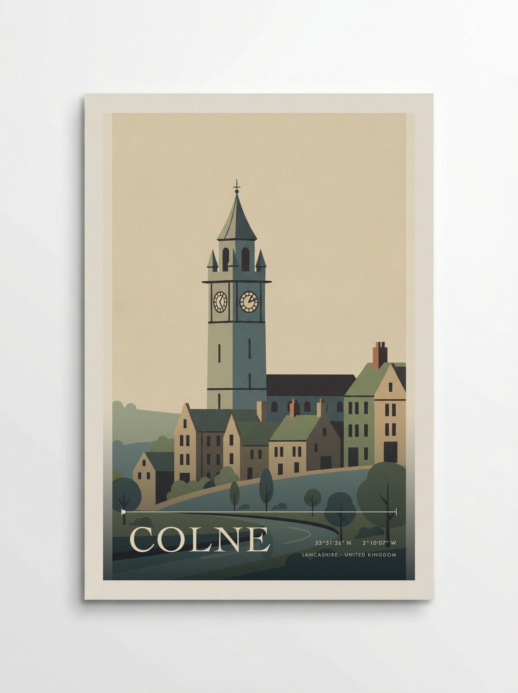 Colne Lancashire United Kingdom Travel Poster - Poster