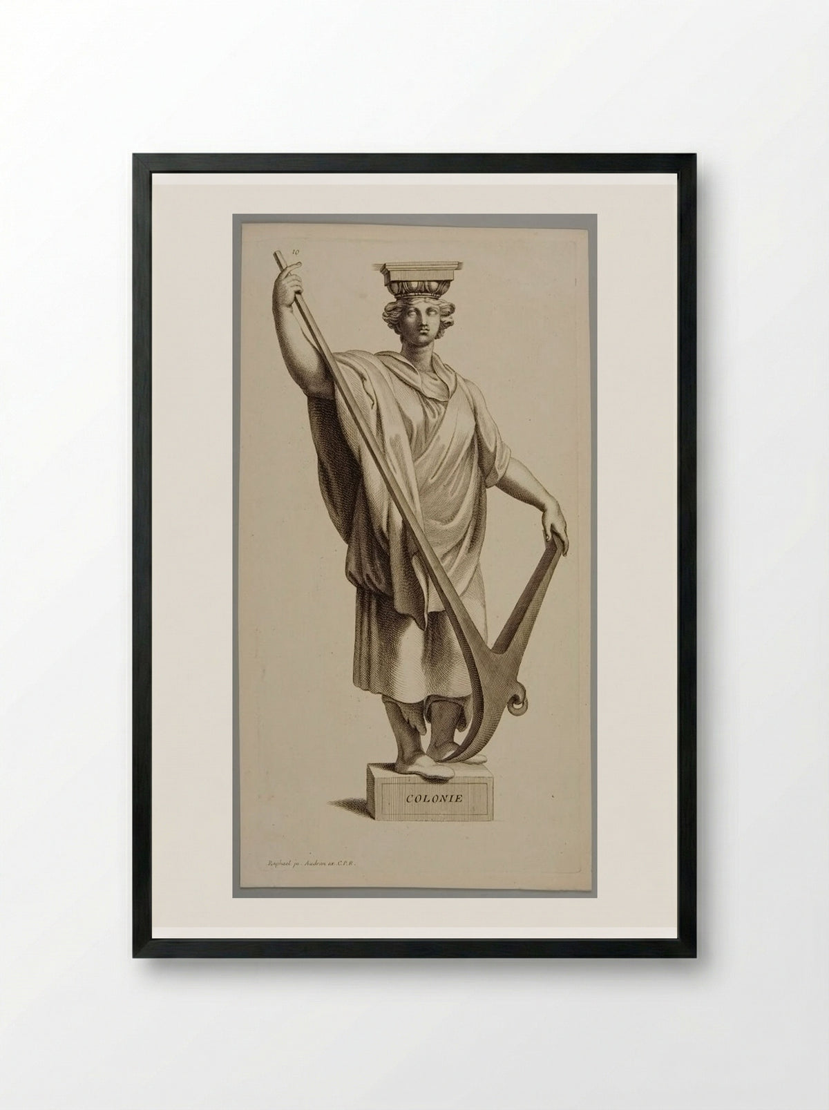 Colonie (Colony) - Gérard Audran - Framed Print Black