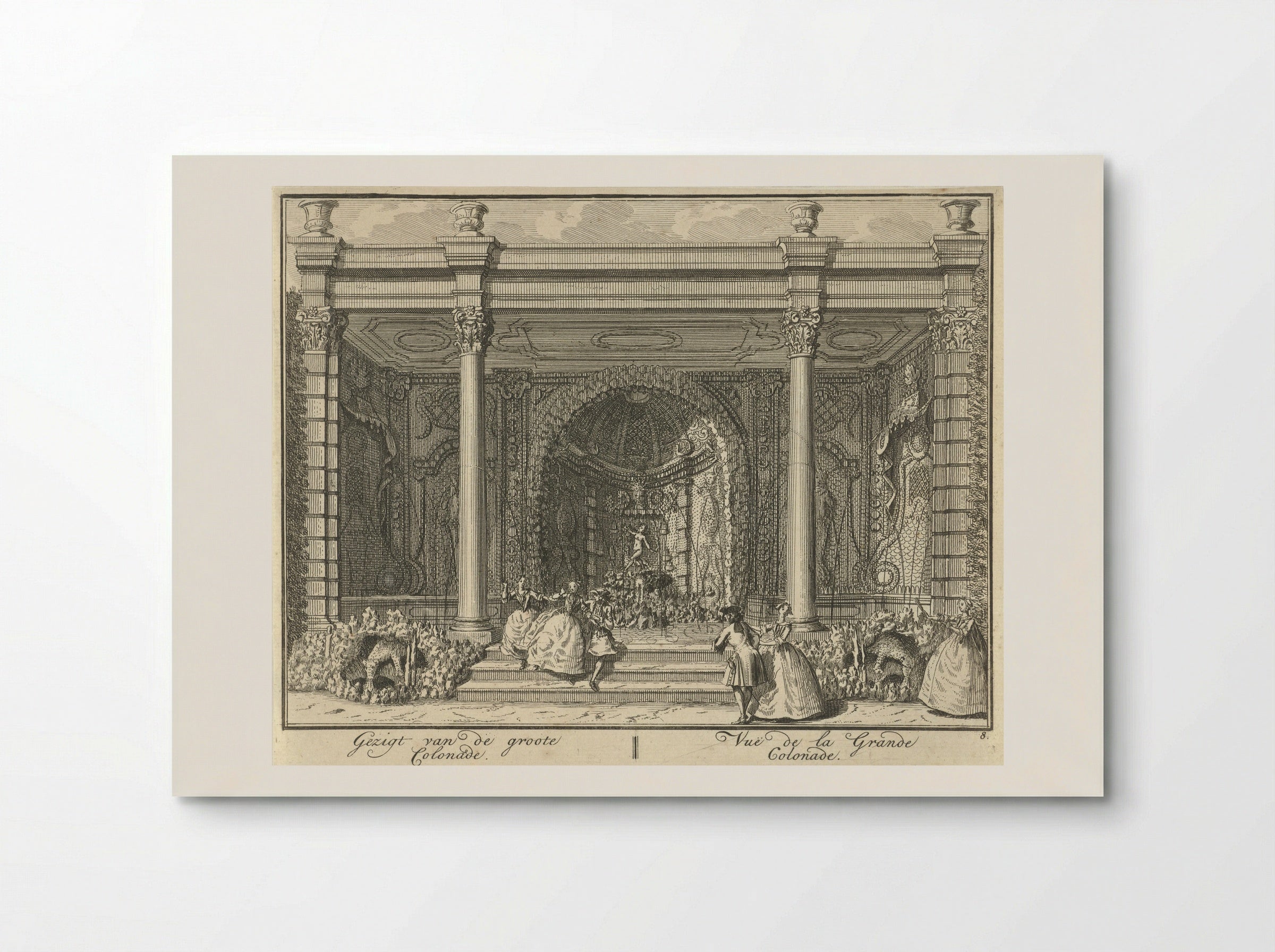 Colonnade in de tuin van Huis ter Meer te Maarssen - Hendrik de Leth - Poster