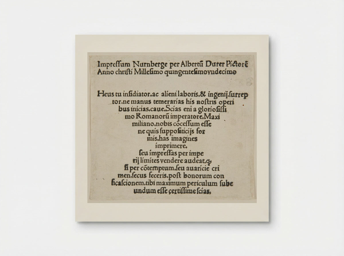 Colophon (Albrecht Dürer) - Albrecht Dürer - Poster