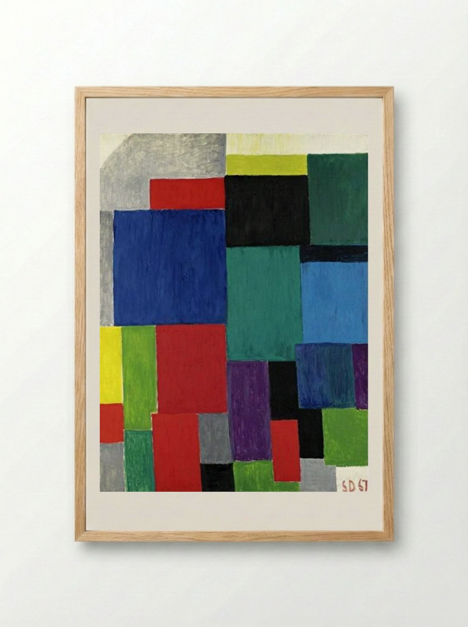 Color Rhythm - Sonia Delaunay - Framed Print Wood