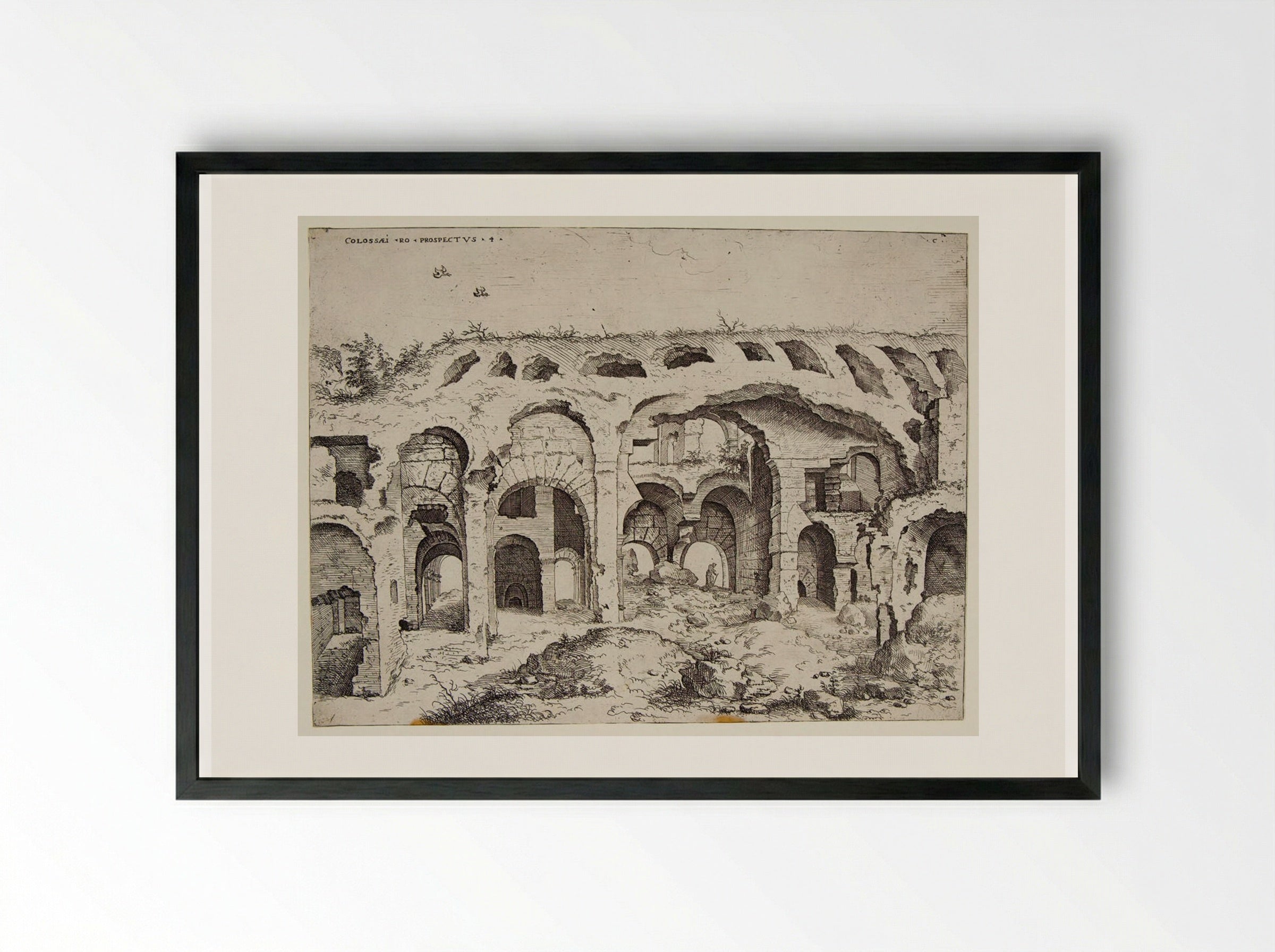 Colossaei Ro Prospectus - Hieronymus Cock - Framed Print Black