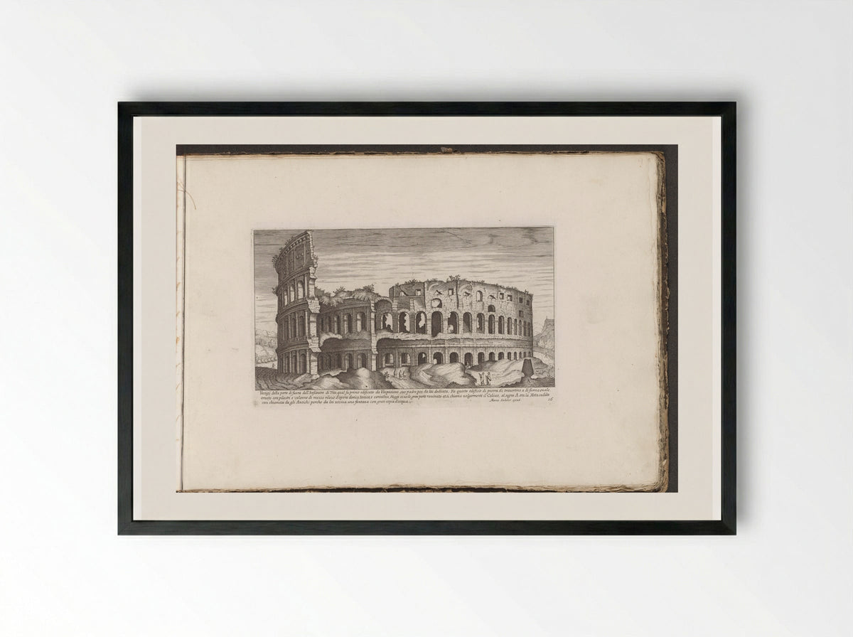 Colosseum - Giovanni Giacomo de' Rossi - Framed Print Black