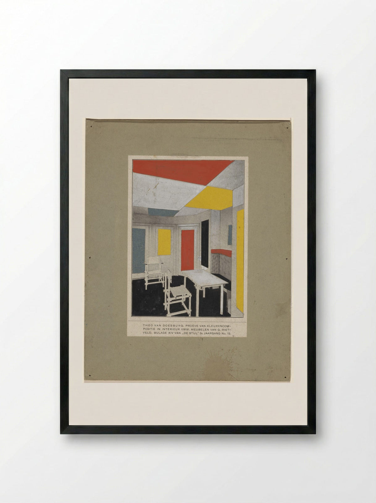 Colour Solution for Interior - Theo van Doesburg - Framed Print Black
