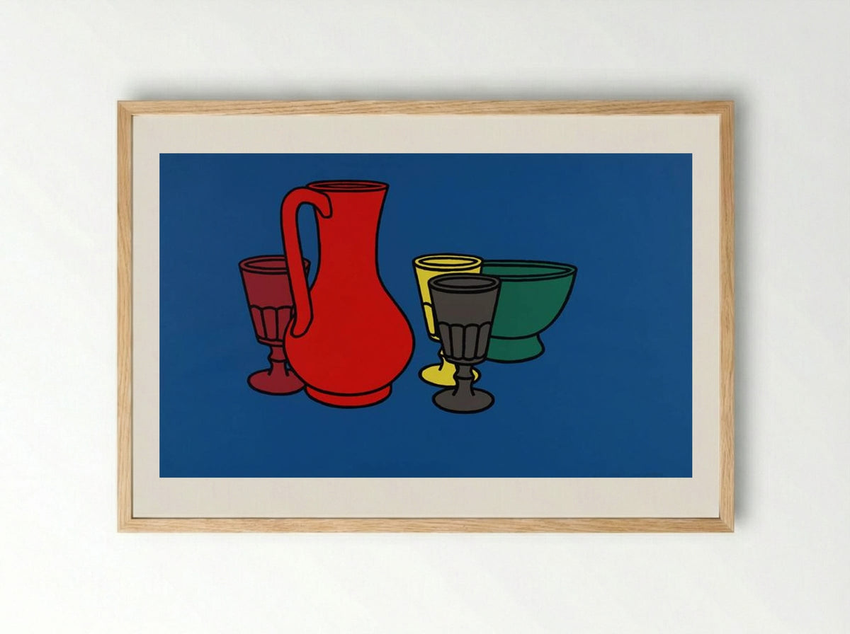 Coloured Still Life - Patrick Caulfield - Framed Print Wood