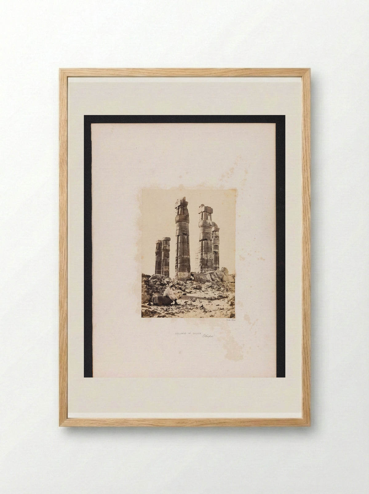 Columns at Soleb - Francis Frith - Framed Print Wood